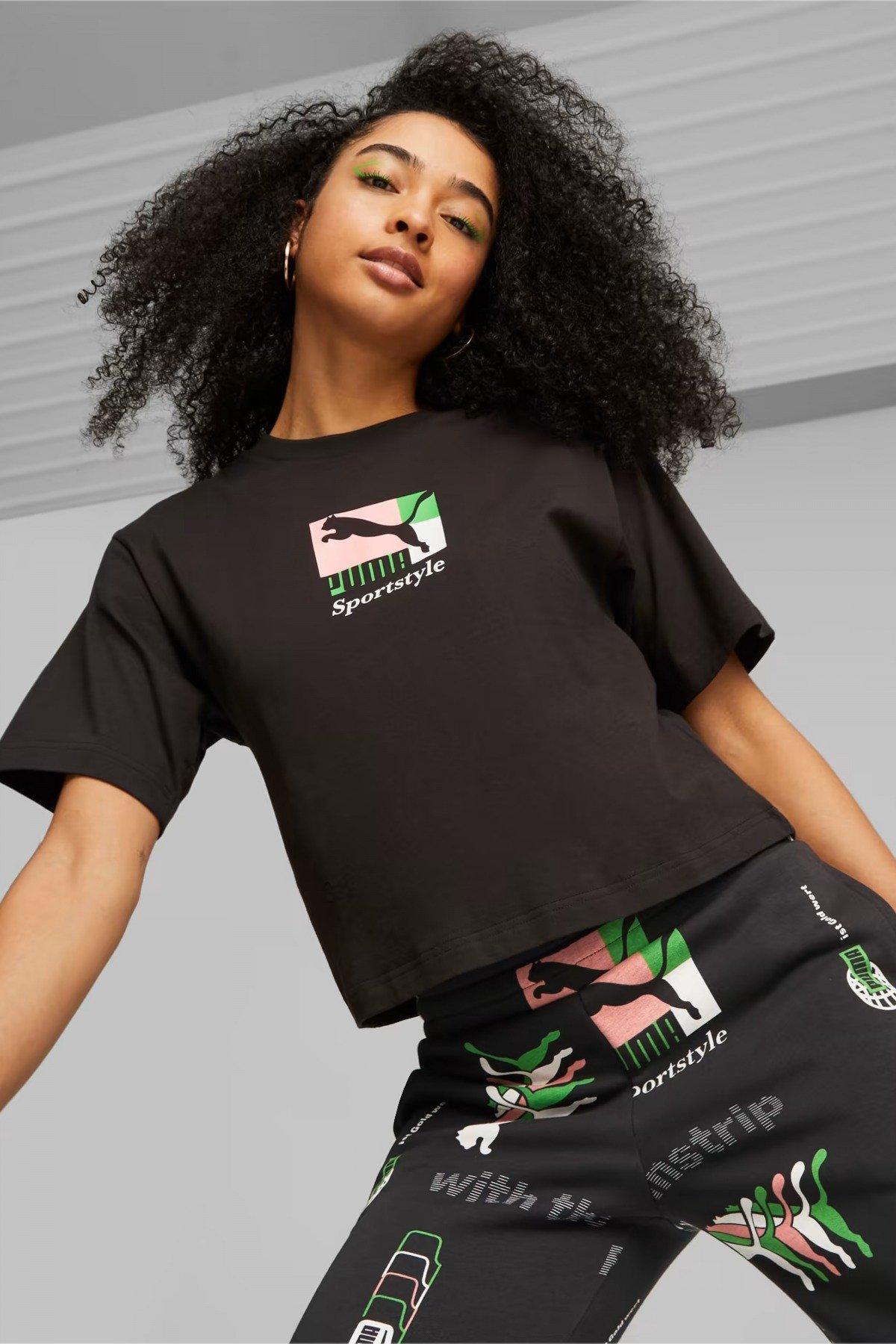 PUMA CLASSICS BRAND LOVE TEE en color NEGRO  (1)