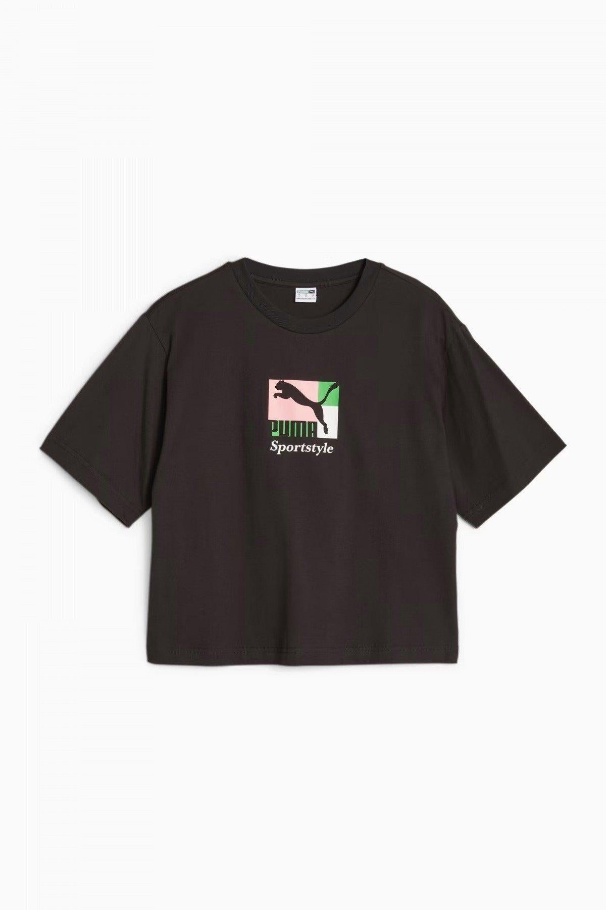 PUMA CLASSICS BRAND LOVE TEE en color NEGRO  (2)