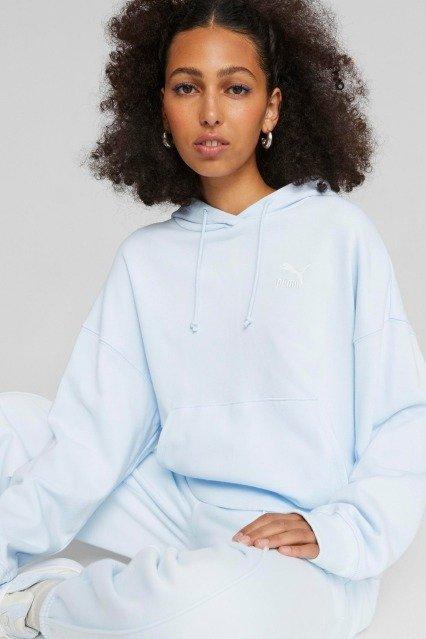 PUMA CLASSICS OVERSIZED HOOD  en color AZUL  (1)