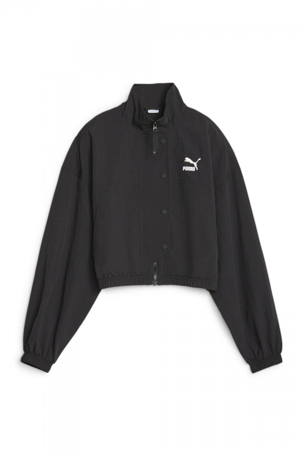 PUMA DARE TO CROPPED WOVEN JACKET en color NEGRO  (2)