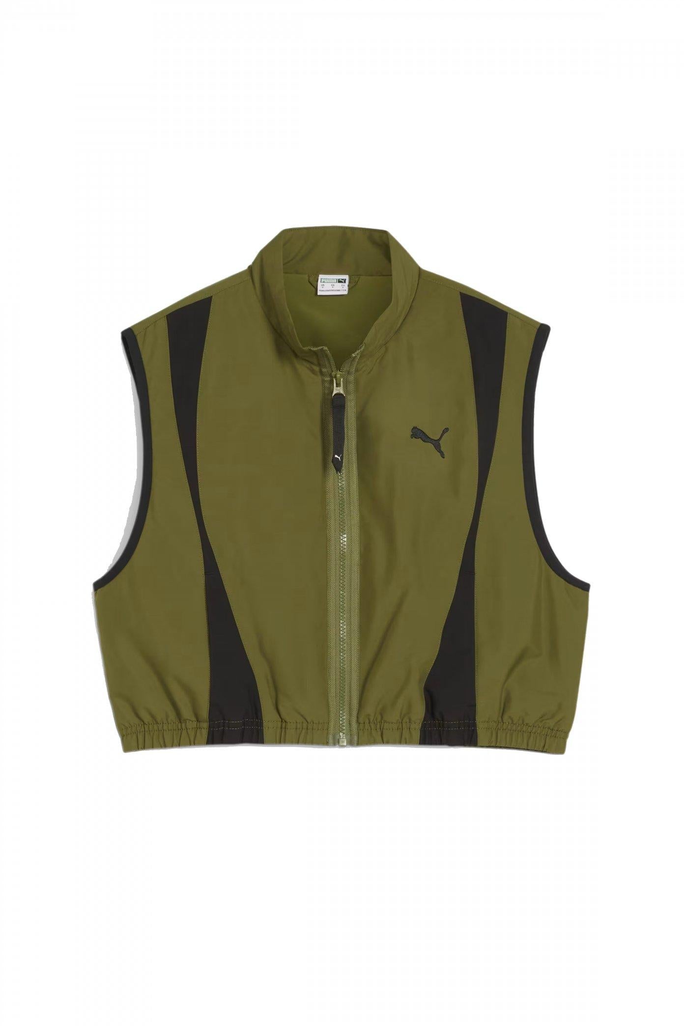 PUMA TO WOVEN VEST en color VERDE  (2)