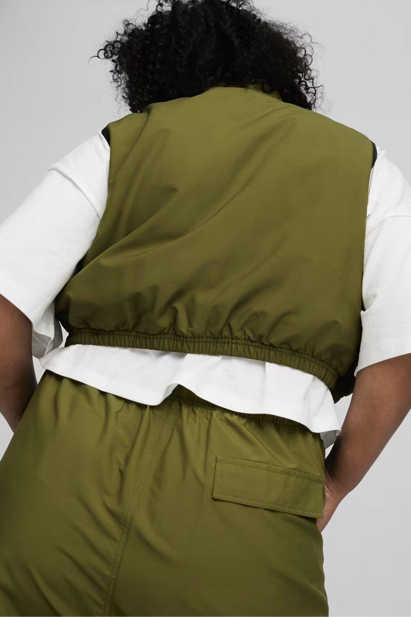 PUMA TO WOVEN VEST en color VERDE  (3)