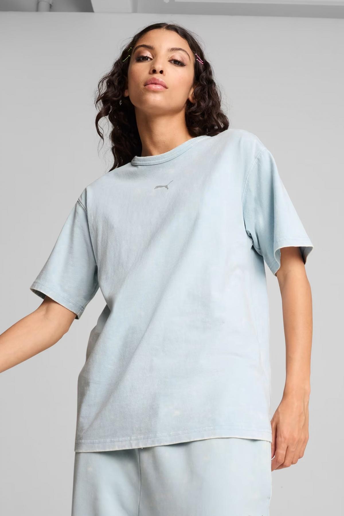 PUMA DARE TO RELAXED WASHED TEE en color AZUL  (1)