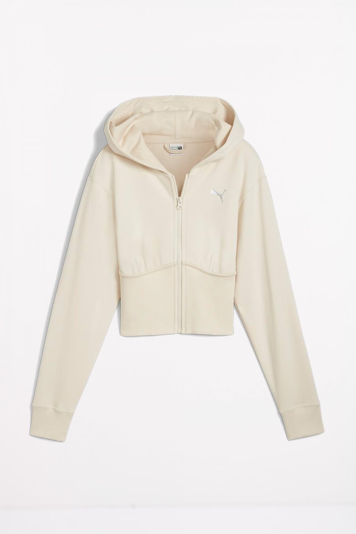 PUMA DARE TO CROPPED HOODIE en color BLANCO  (2)