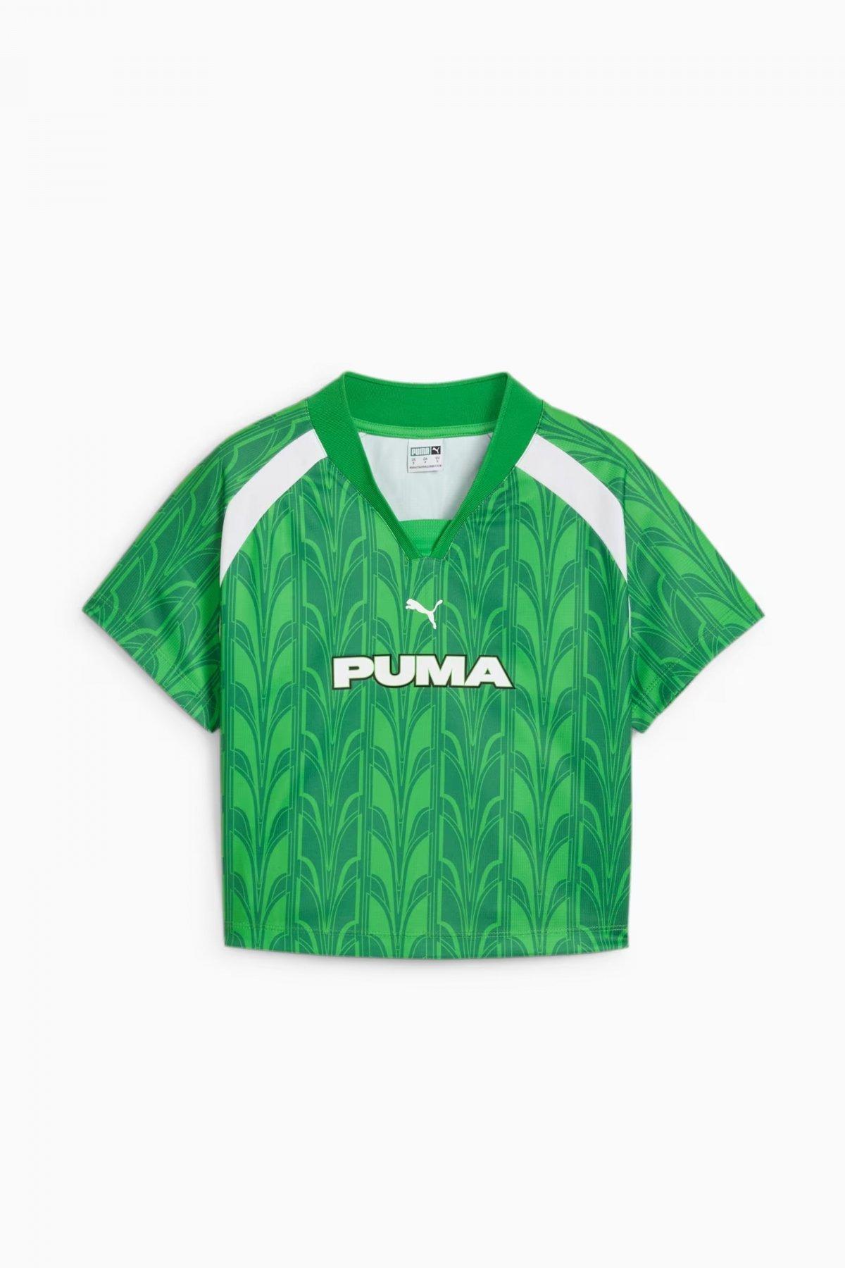 PUMA FOOTBALL JERSEY BABY TEE WOMAN en color VERDE  (2)