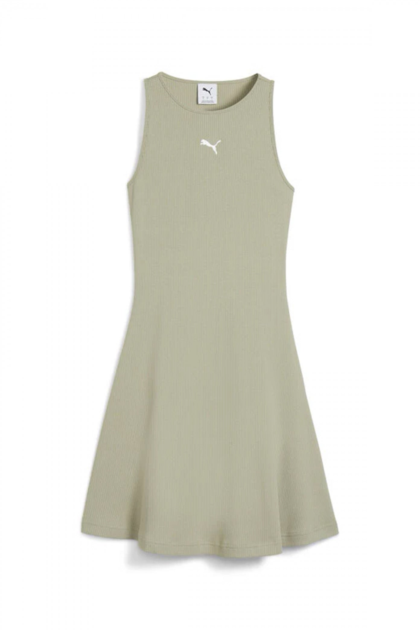 PUMA WARDROBE ESS RIBBED DRESS en color VERDE  (1)