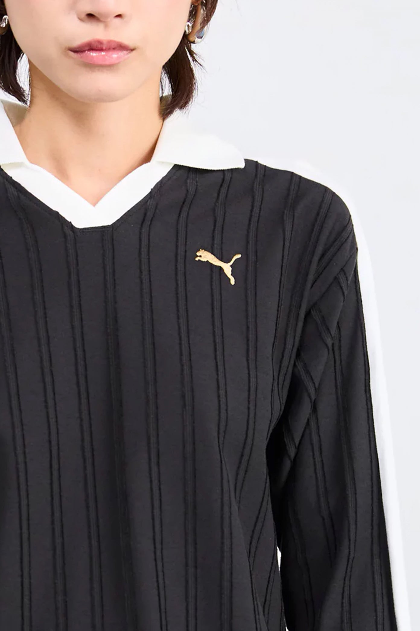 PUMA RELAXED LONG SLEEVE POL en color NEGRO  (3)
