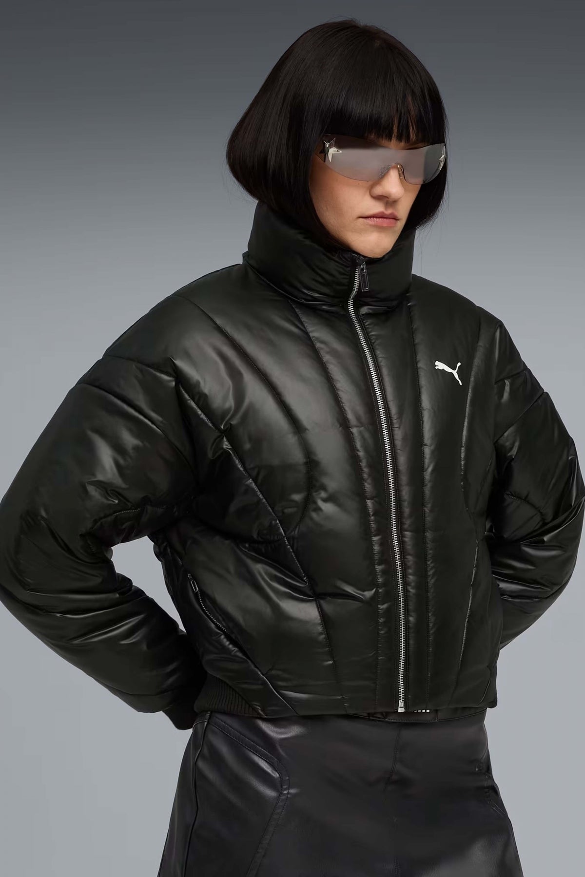 PUMA DARE TO PUFFER JACKET en color NEGRO  (1)