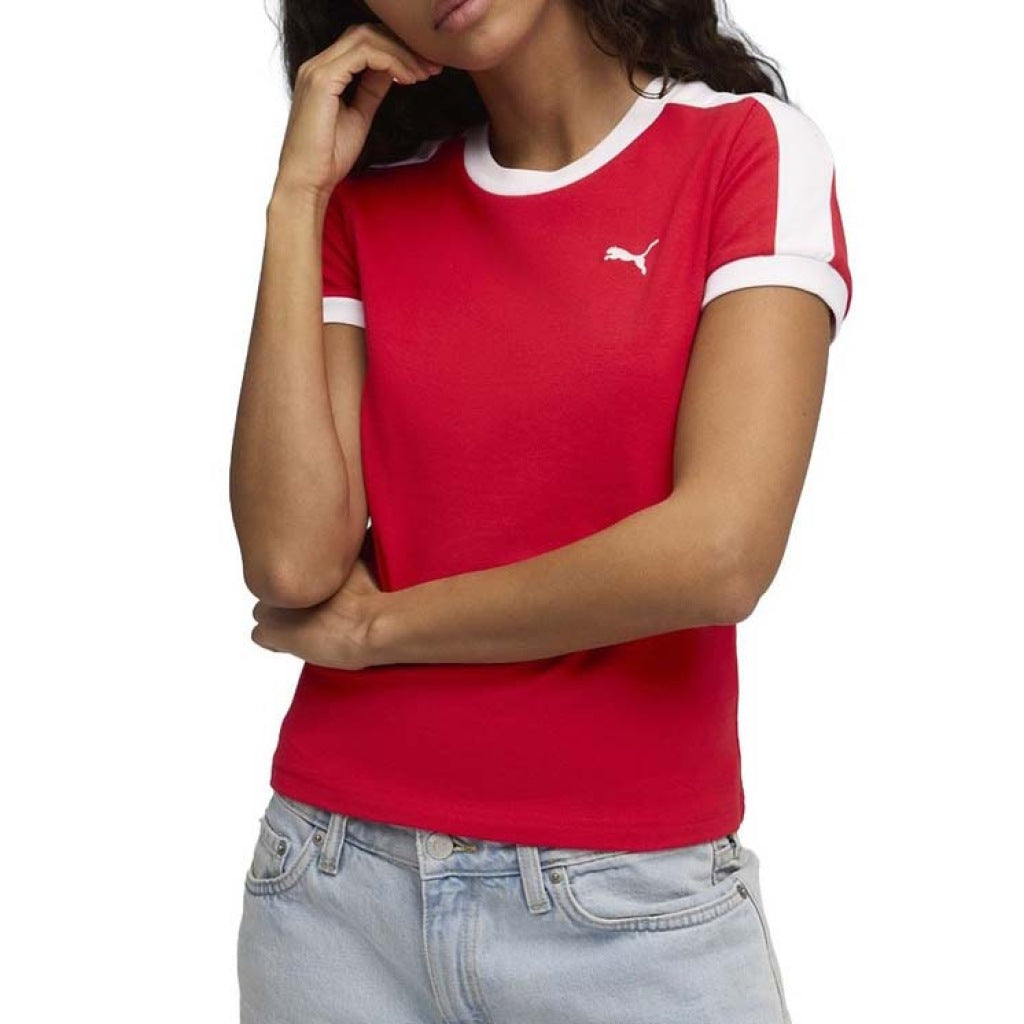 PUMA  SLIM TEE  en color ROJO  (5)