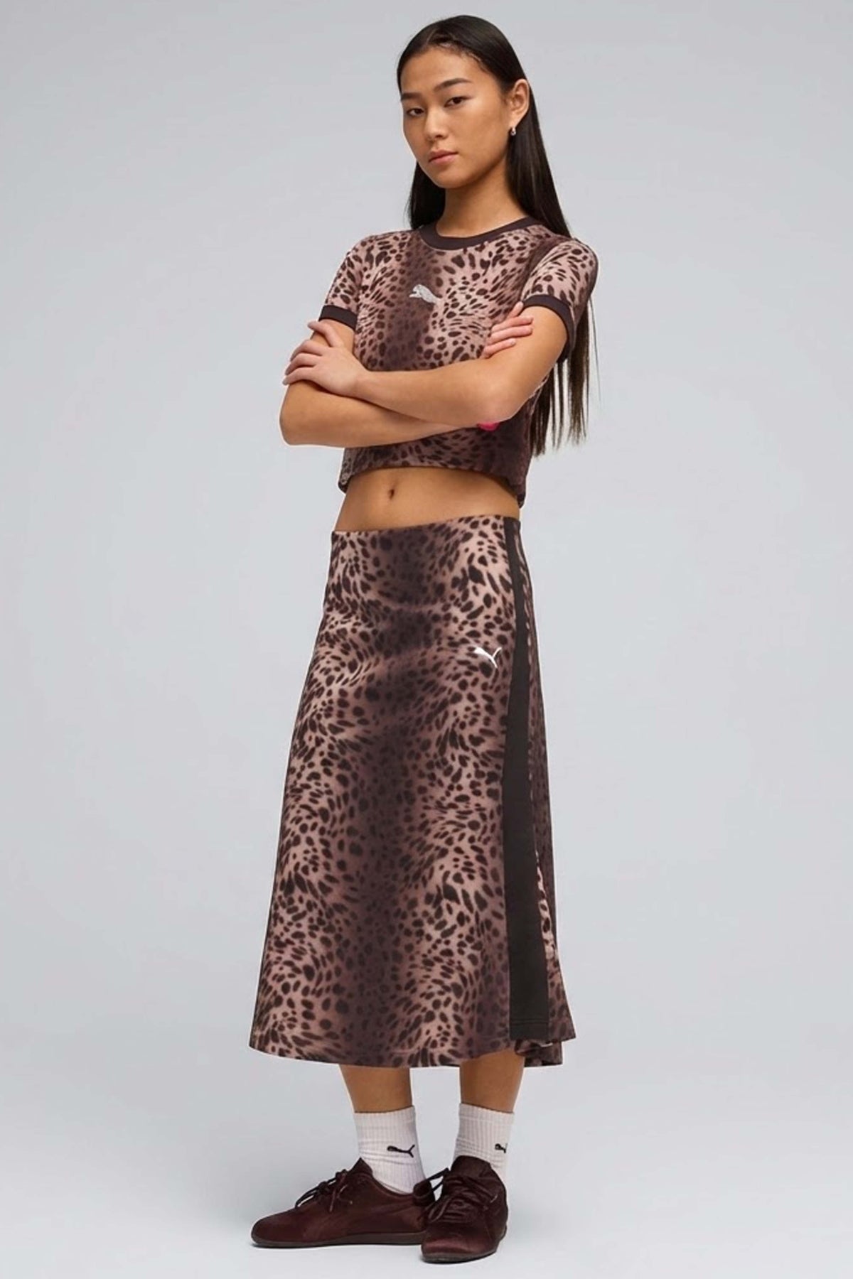 PUMA LEO LUXE AOP SKIRT en color ANIMAL PRINT  (1)