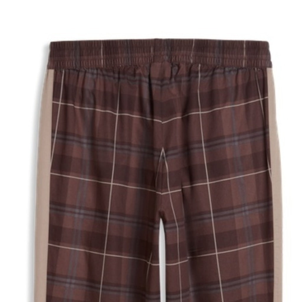 PUMA T RELAXED TARTAN WOVEN TRACK PANTS OP en color MARRON  (6)