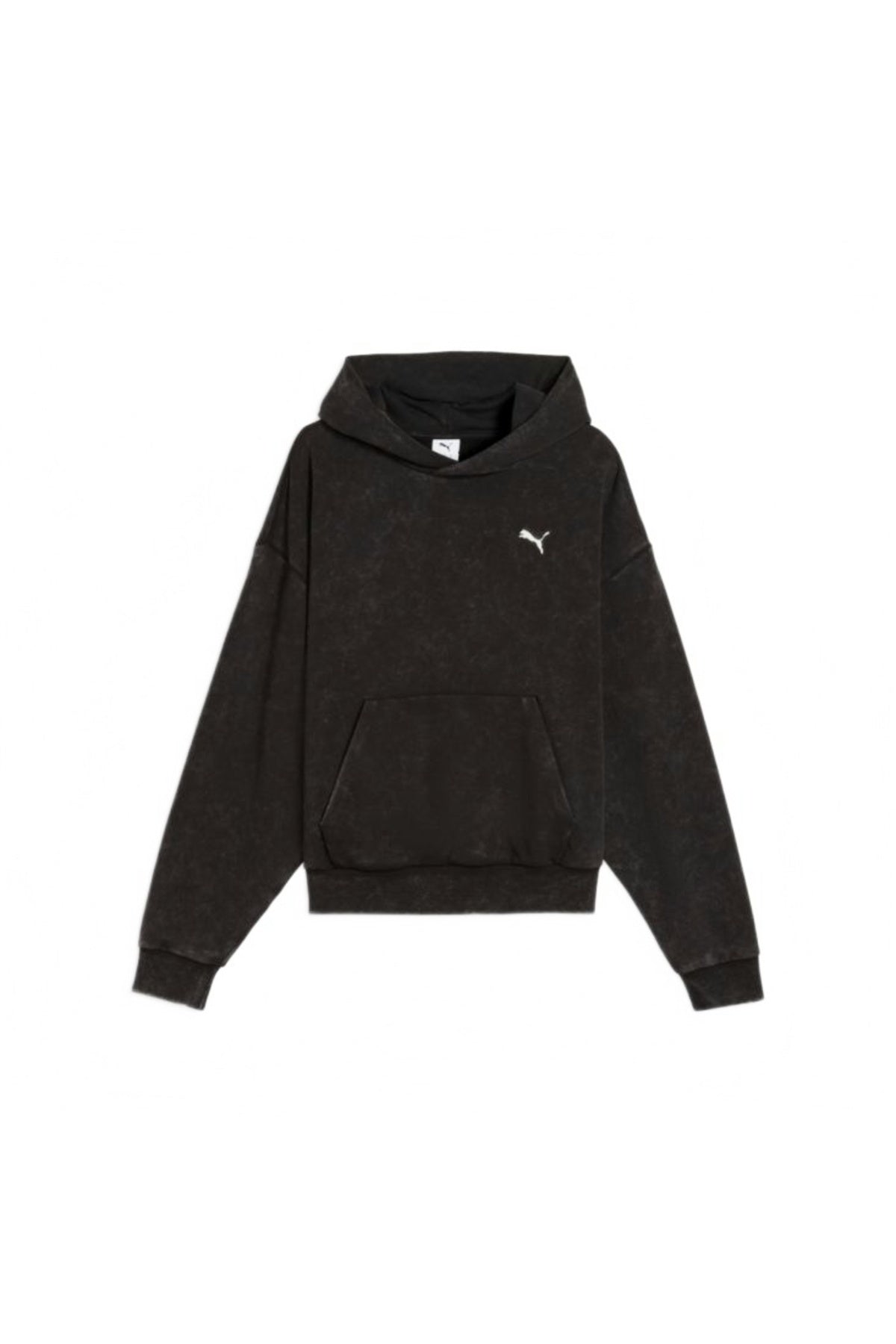 PUMA SPC BOXY WASHED GRAPHIC HOODIE TR en color NEGRO  (1)
