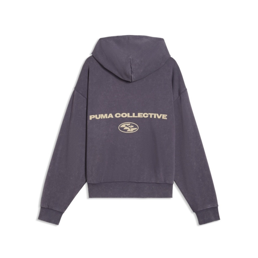 PUMA SPC BOXY WASHED GRAPHIC HOODIE TR en color VIOLETA  (5)