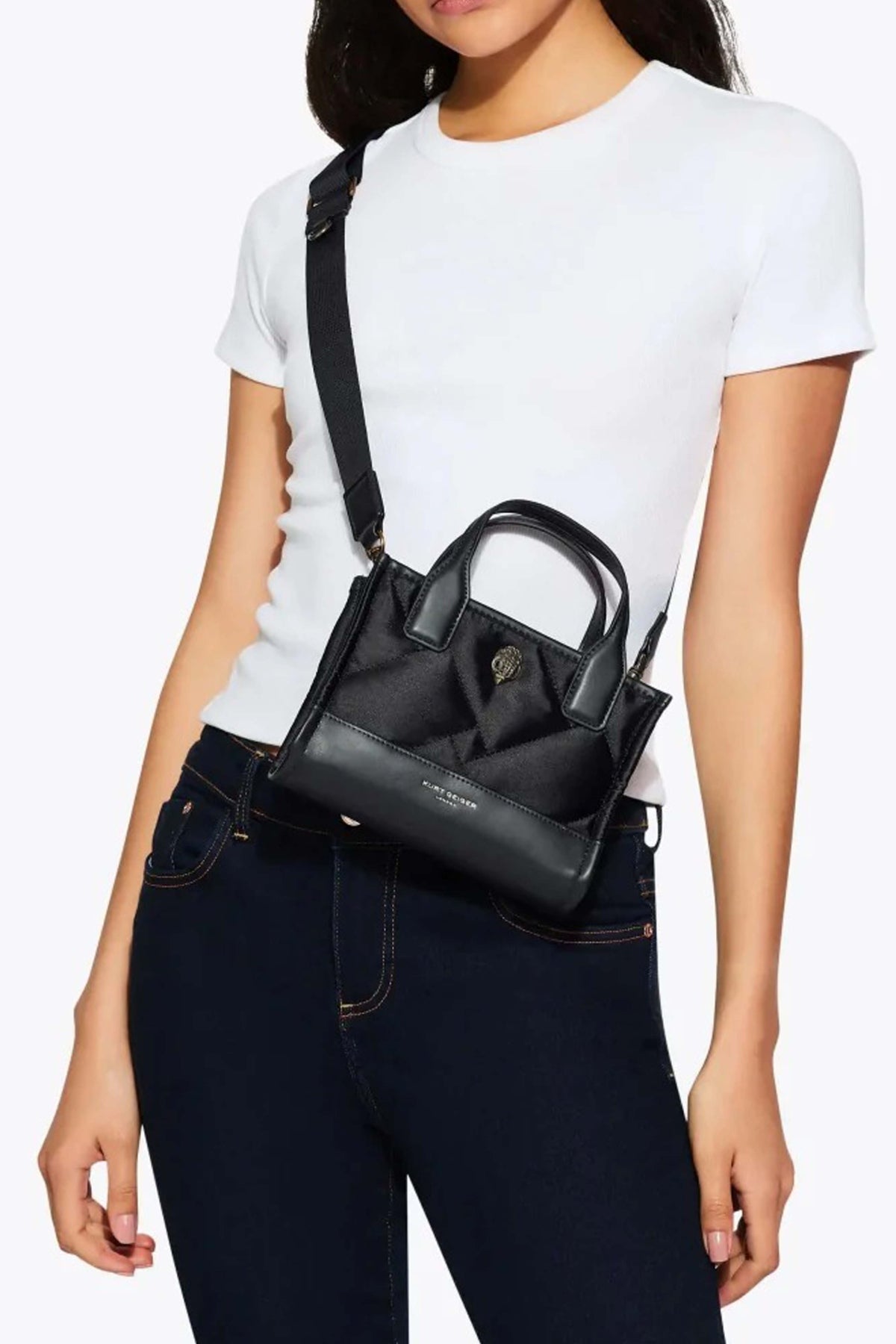 KURT GEIGER LONDON XS RECYCLED SQ SHOPPER en color NEGRO  (1)