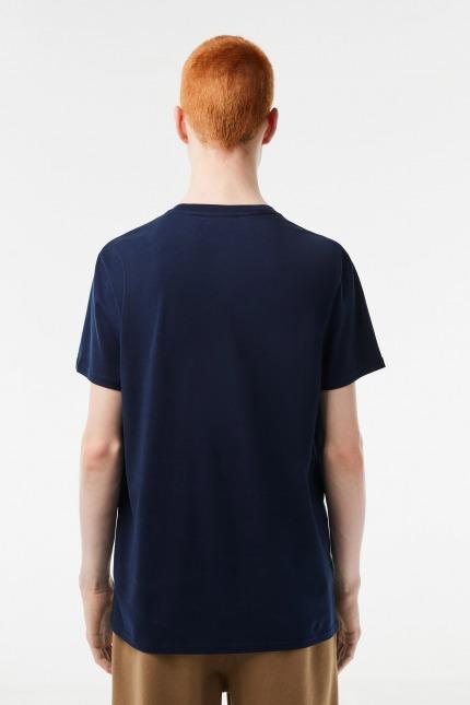 LACOSTE SPORTSWEAR TEE-SHIRT REGULAR FIT en color AZUL  (4)
