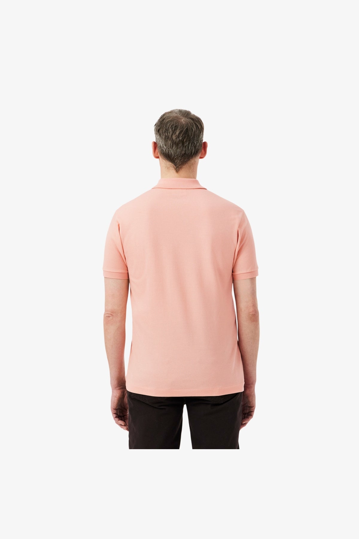 LACOSTE L SHORT SLEEVED RIBBED COLLAR S en color ROSA  (3)