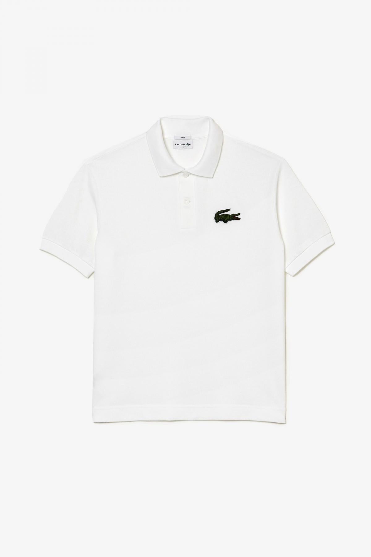 LACOSTE SHORT SLEEVED RIBBED COLLAR en color BLANCO  (2)