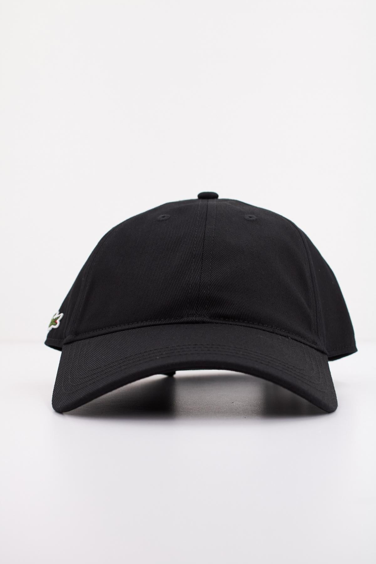 LACOSTE ORGANIC COTTON TWILL CAP en color NEGRO  (1)