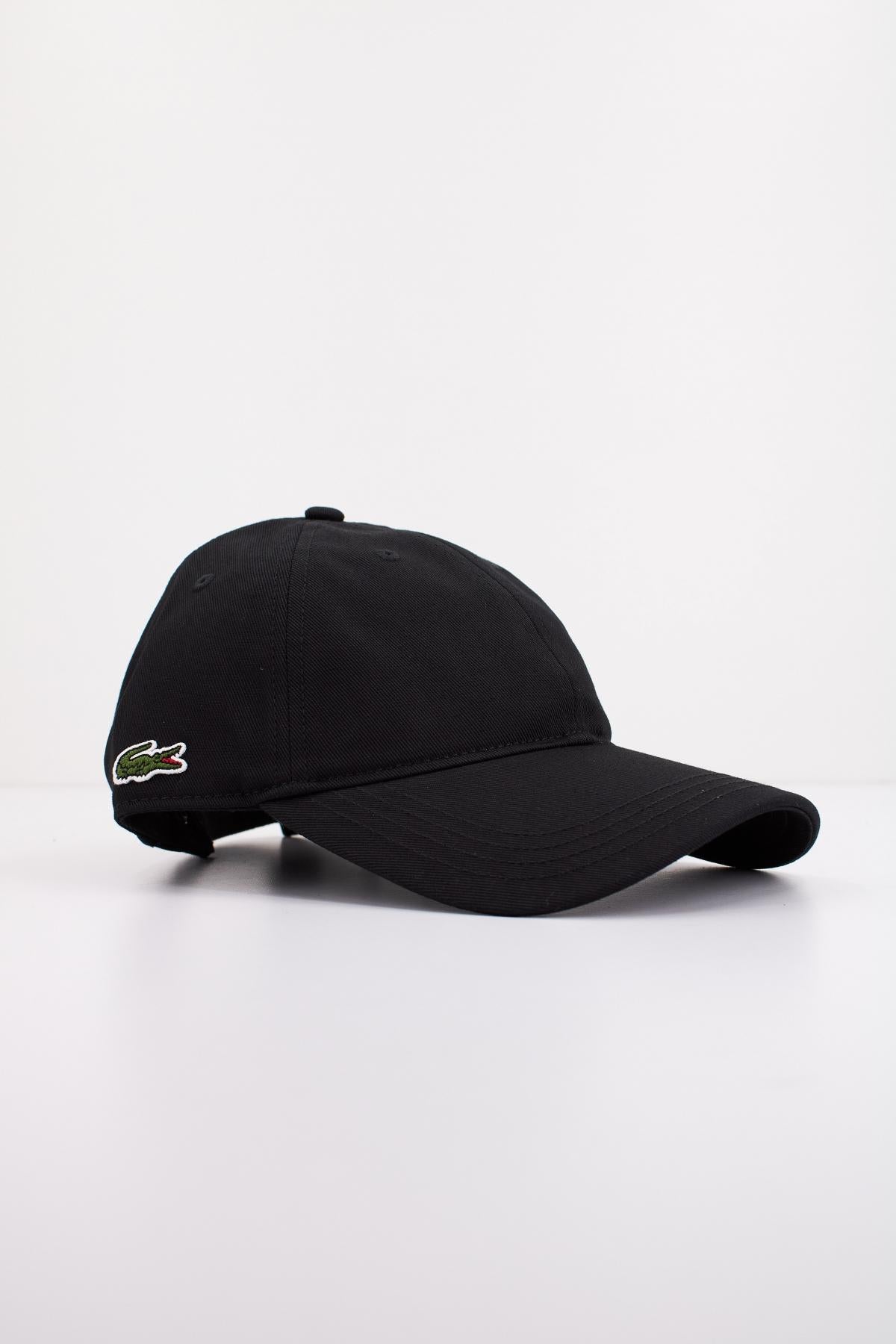 LACOSTE ORGANIC COTTON TWILL CAP en color NEGRO  (2)