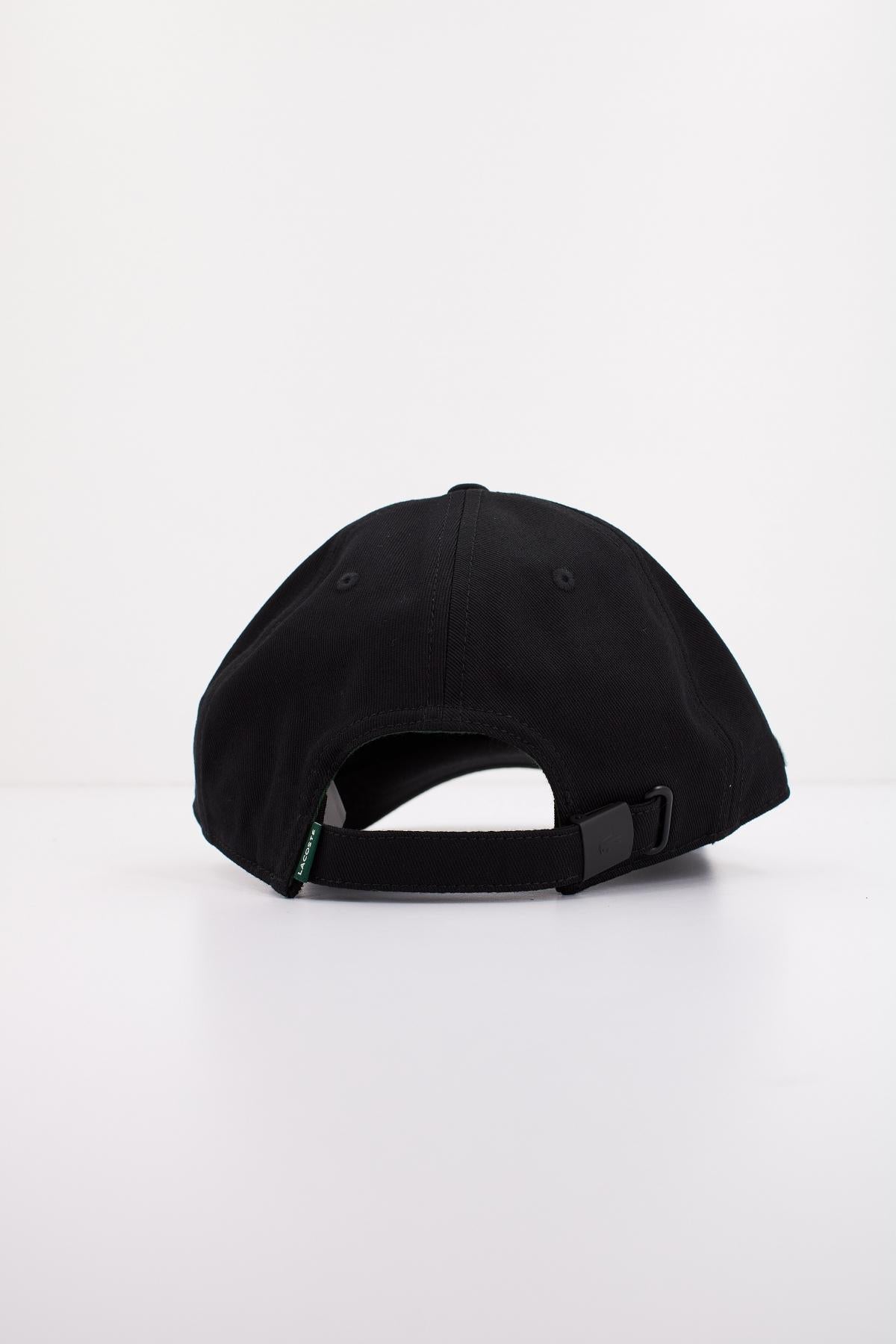 LACOSTE ORGANIC COTTON TWILL CAP en color NEGRO  (3)