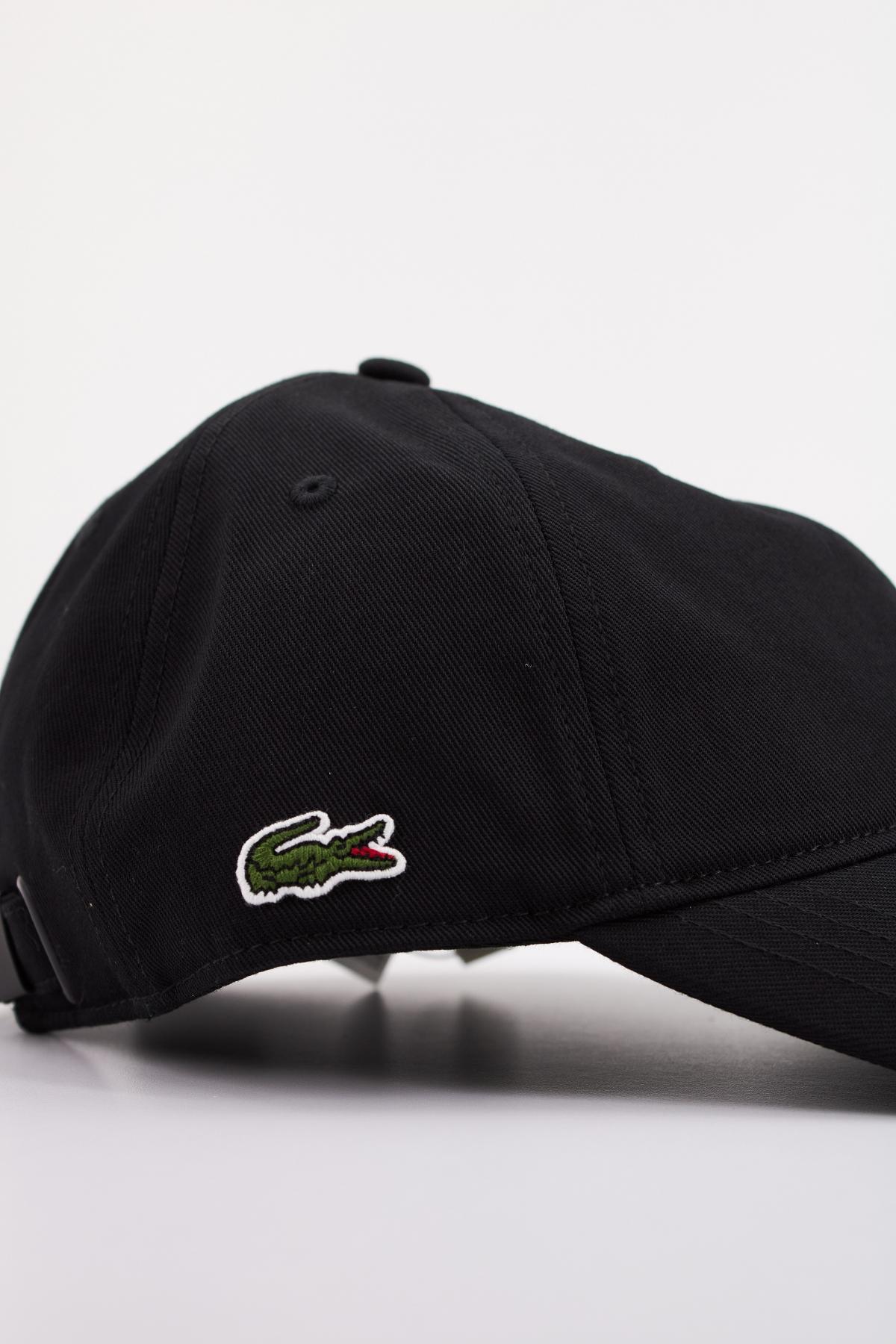 LACOSTE ORGANIC COTTON TWILL CAP en color NEGRO  (4)