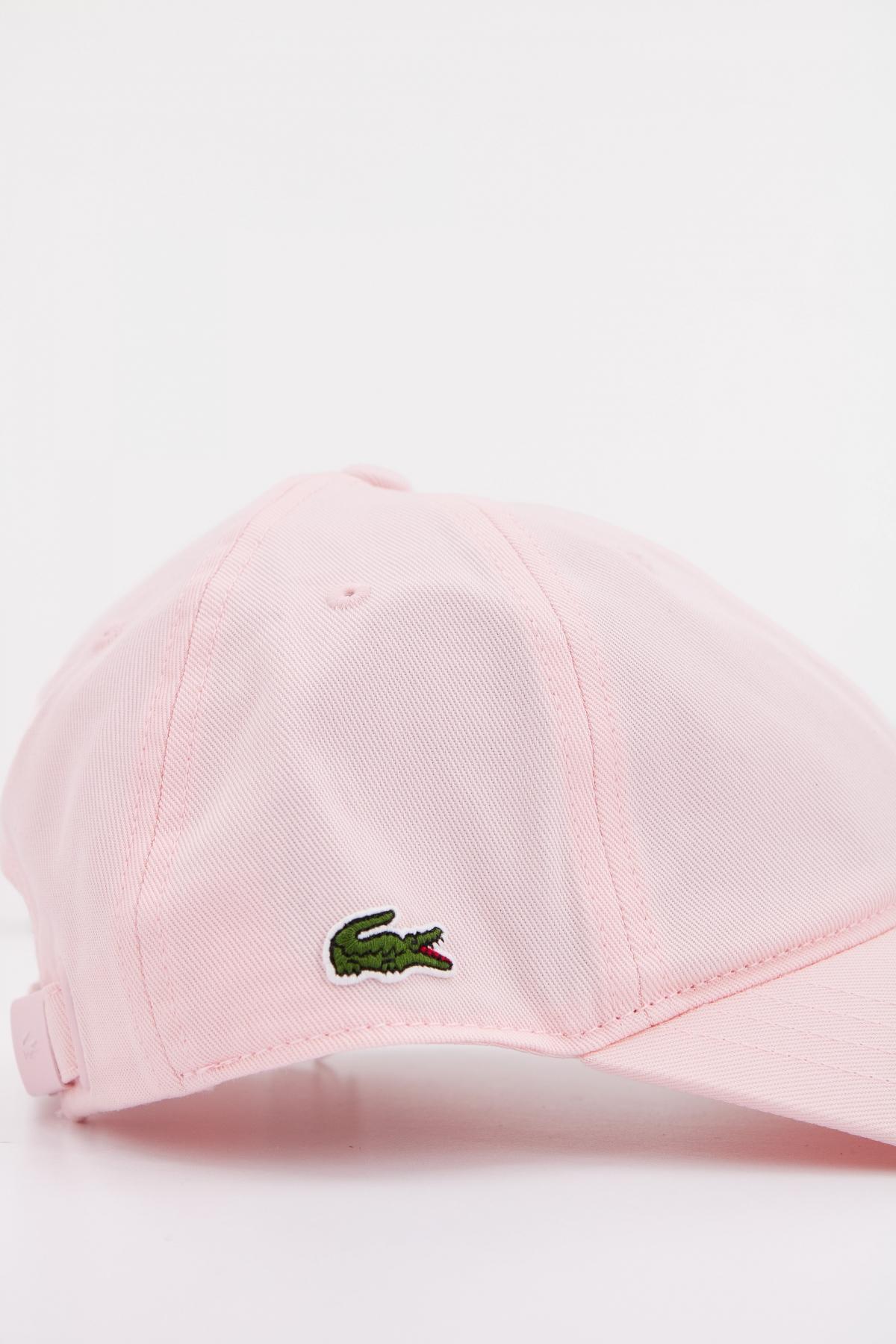 LACOSTE ORGANIC COTTON TWILL CAP en color ROSA  (4)