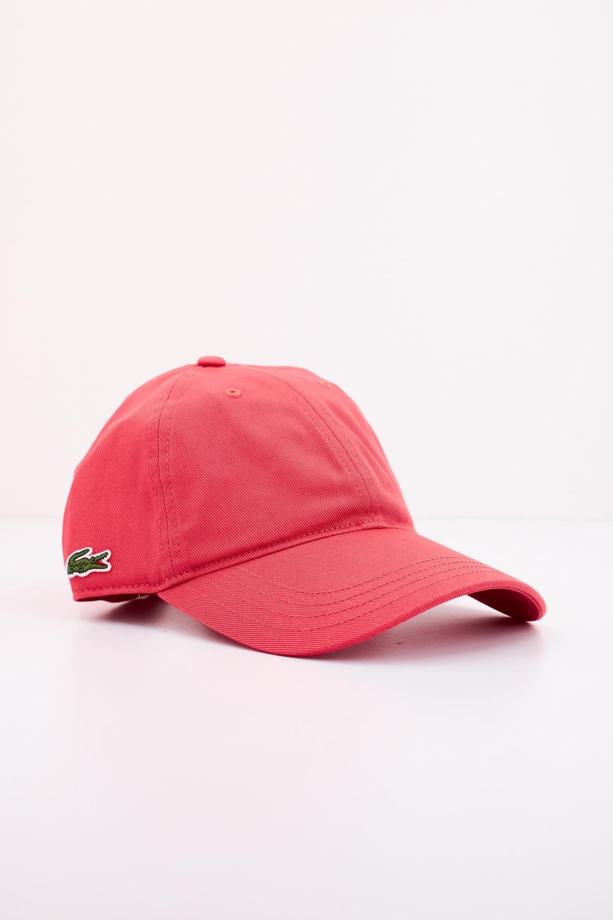 LACOSTE ORGANIC COTTON TWILL CAP en color ROJO  (2)