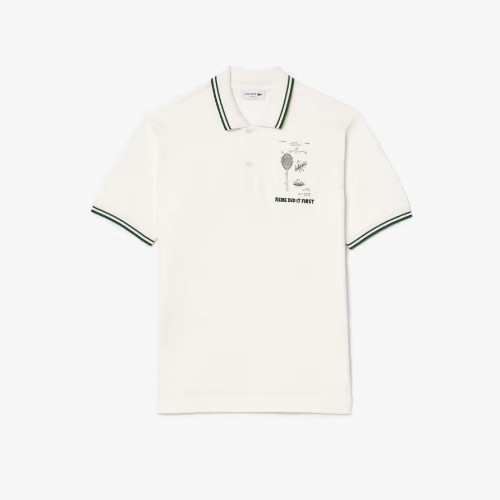 LACOSTE SHORT SLEEVED RIBBED COLLAR en color BLANCO  (4)
