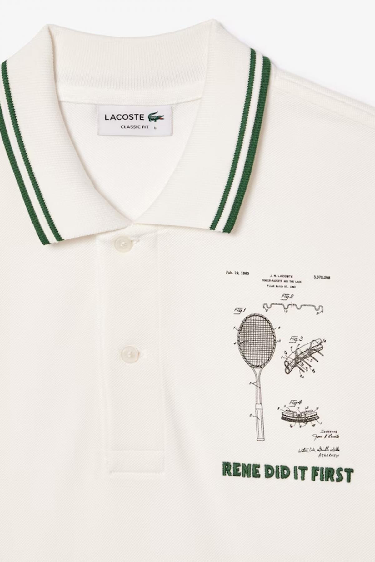 LACOSTE SHORT SLEEVED RIBBED COLLAR en color BLANCO  (2)