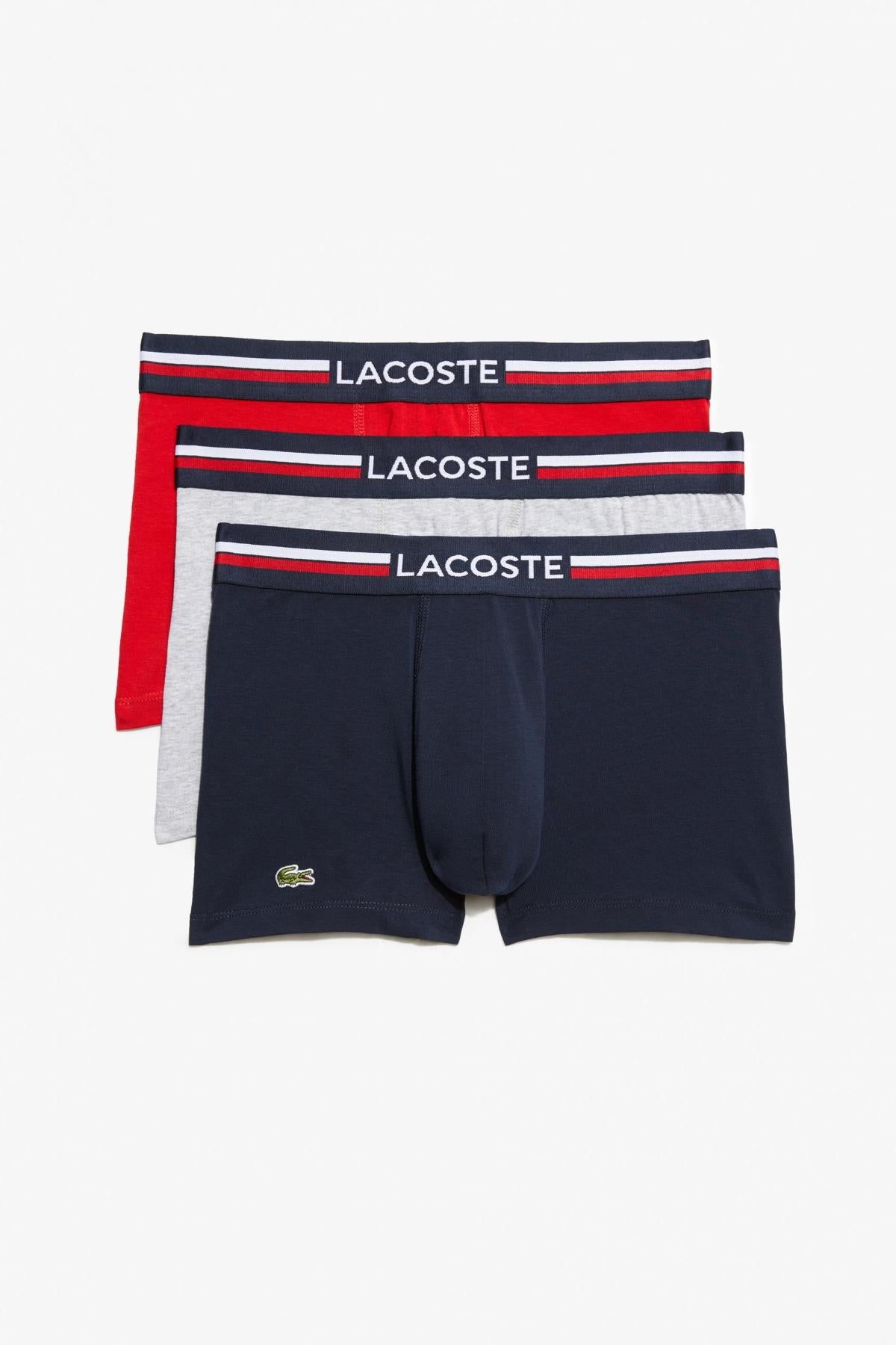 LACOSTE PACK DE TRES CALZONCILLOS TRUNK en color MULTICOLOR  (1)
