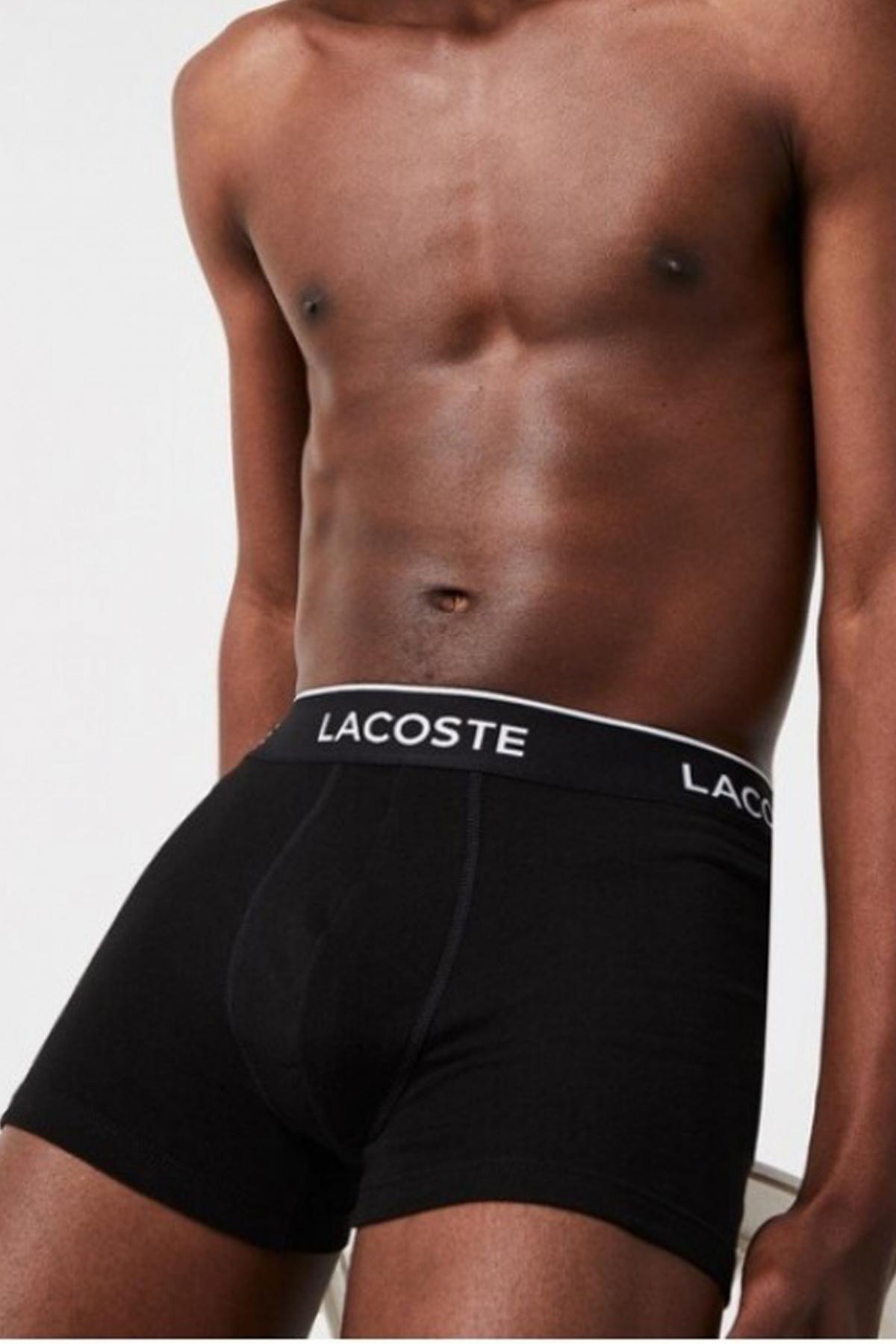 LACOSTE PACK DE TRES CALZONCILLOS TRUNK en color NEGRO  (2)