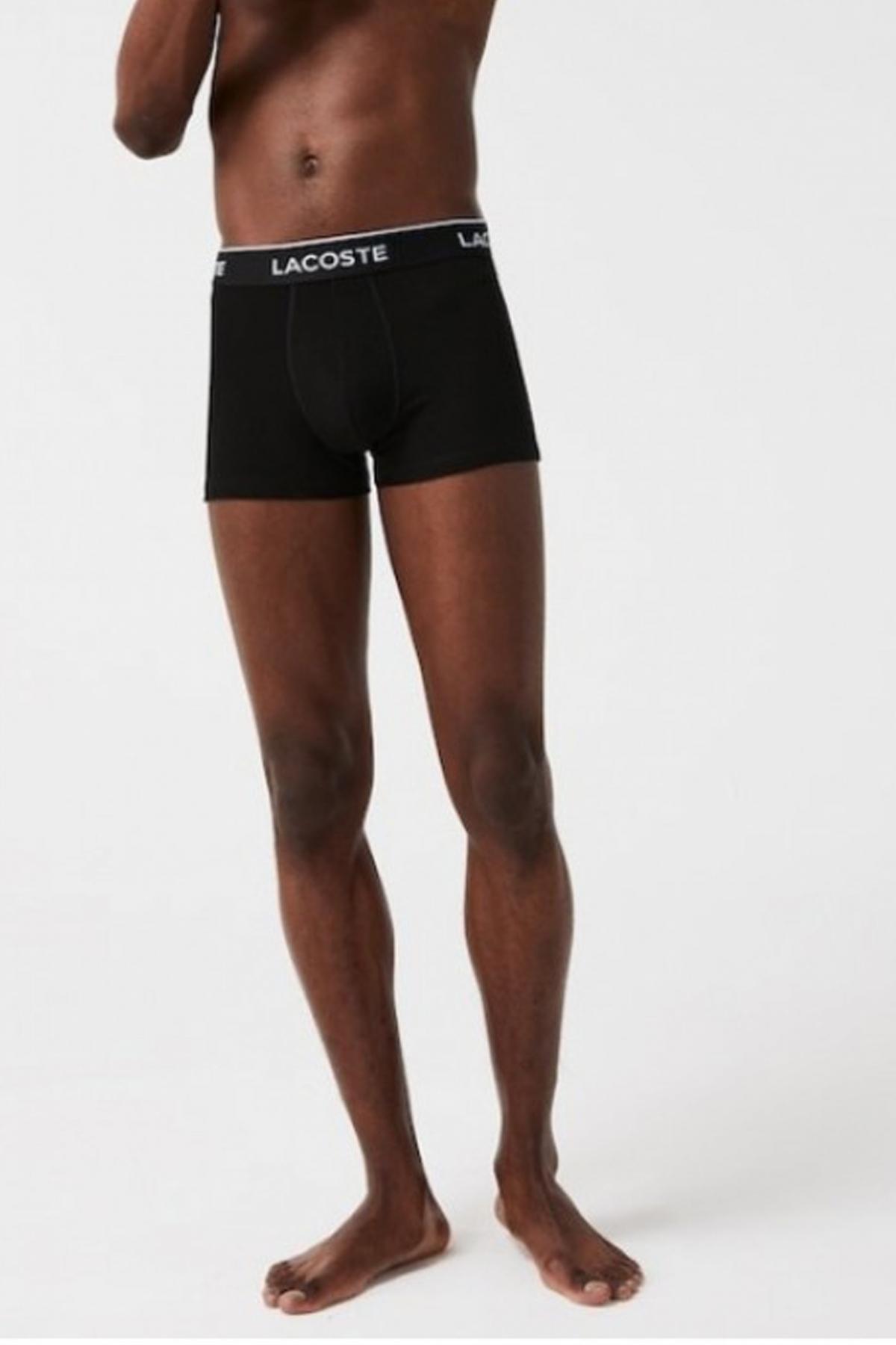 LACOSTE PACK DE TRES CALZONCILLOS TRUNK en color NEGRO  (3)