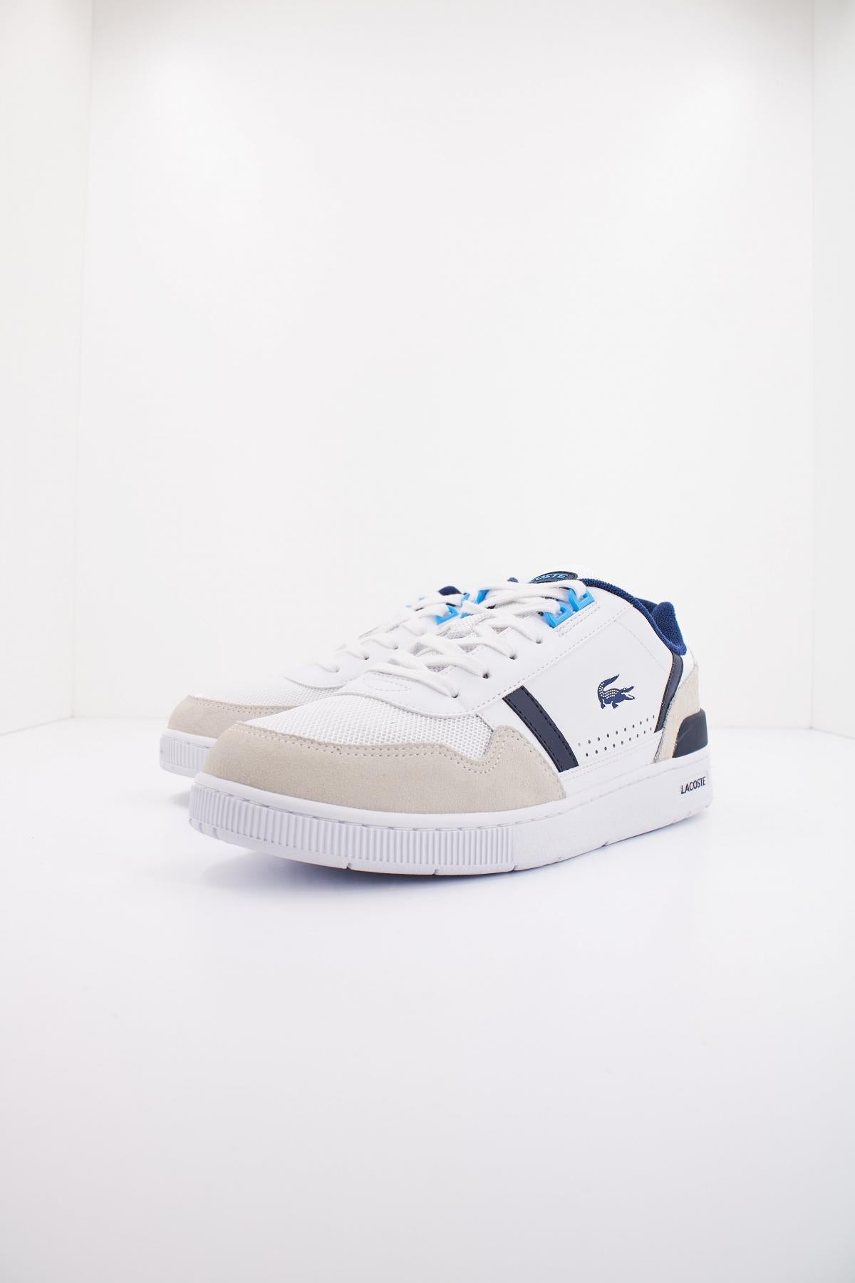 LACOSTE T-CLIP CONTRASTED LEATHER en color BLANCO  (2)