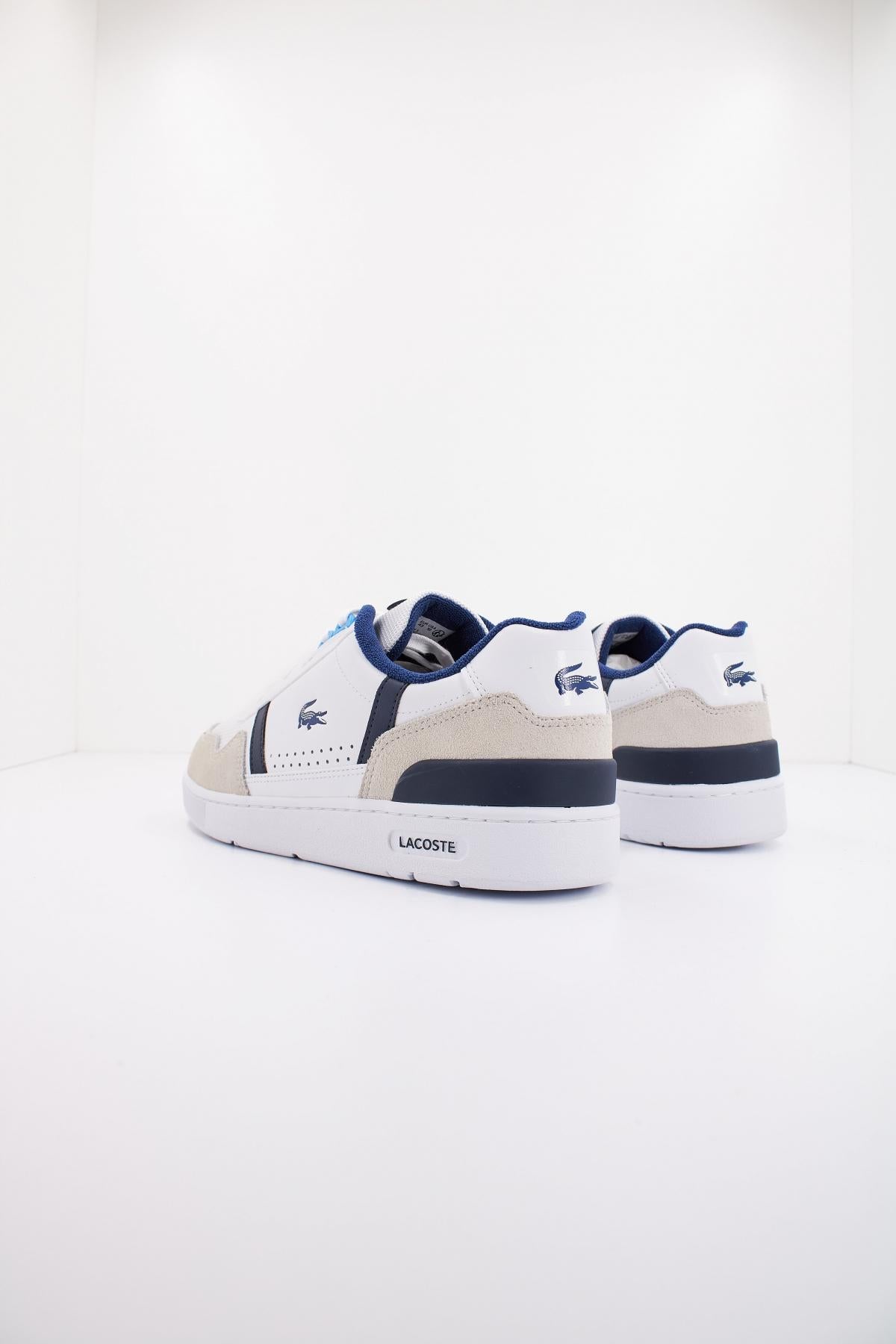 LACOSTE T-CLIP CONTRASTED LEATHER en color BLANCO  (3)