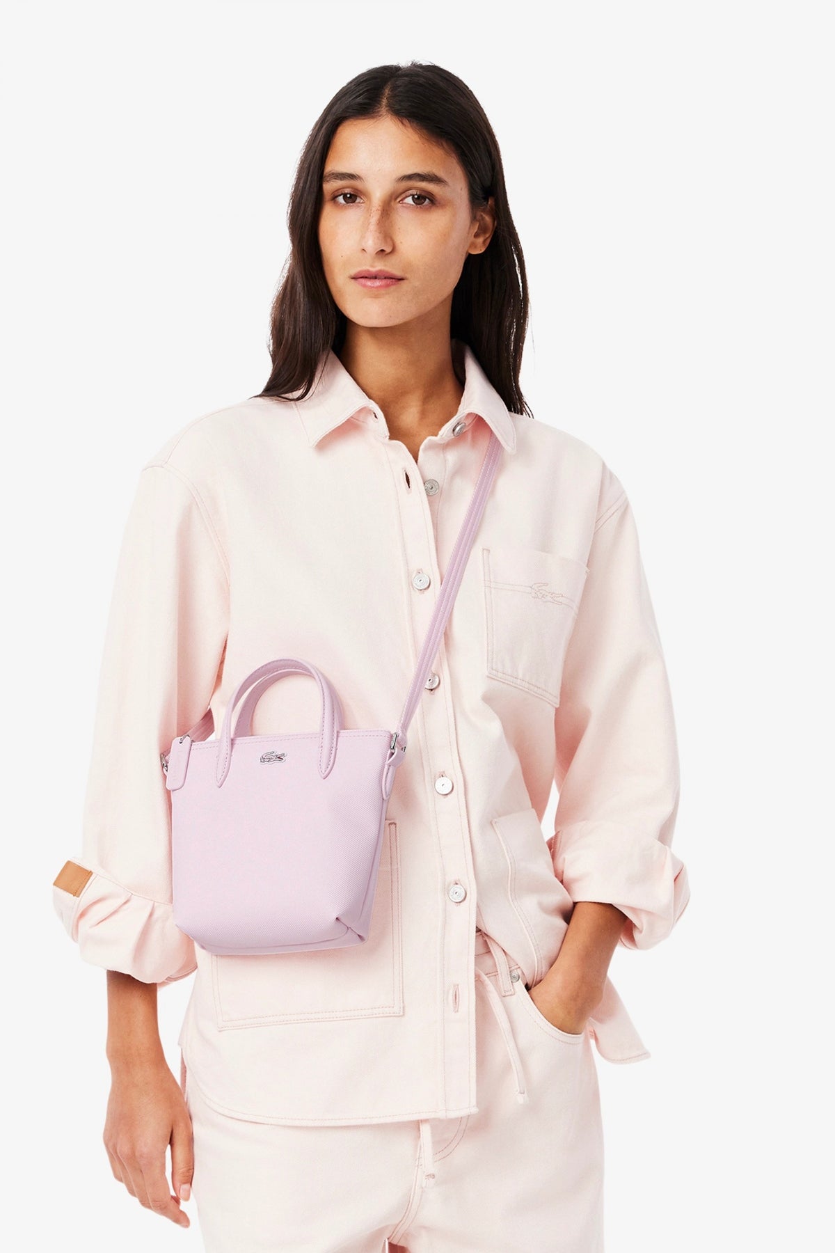LACOSTE CONCEPT TOTE MIN en color ROSA  (3)