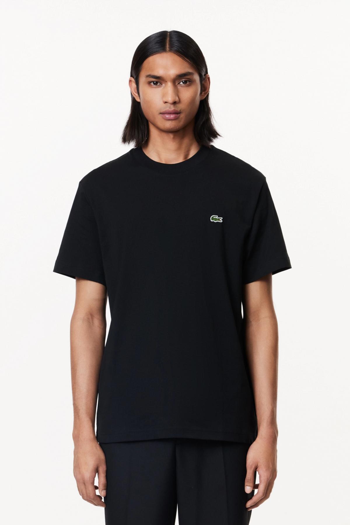 LACOSTE RELAXED FIT SOFT COTTON T-SHIRT en color NEGRO  (1)