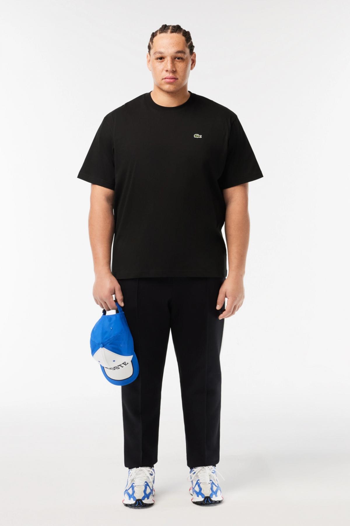LACOSTE RELAXED FIT SOFT COTTON T-SHIRT en color NEGRO  (5)