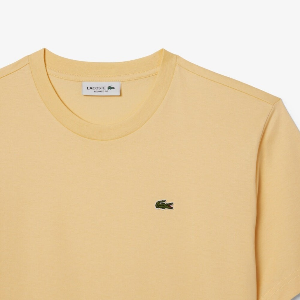LACOSTE RELAXED FIT SOFT COTTON T-SHIRT en color AMARILLO  (4)