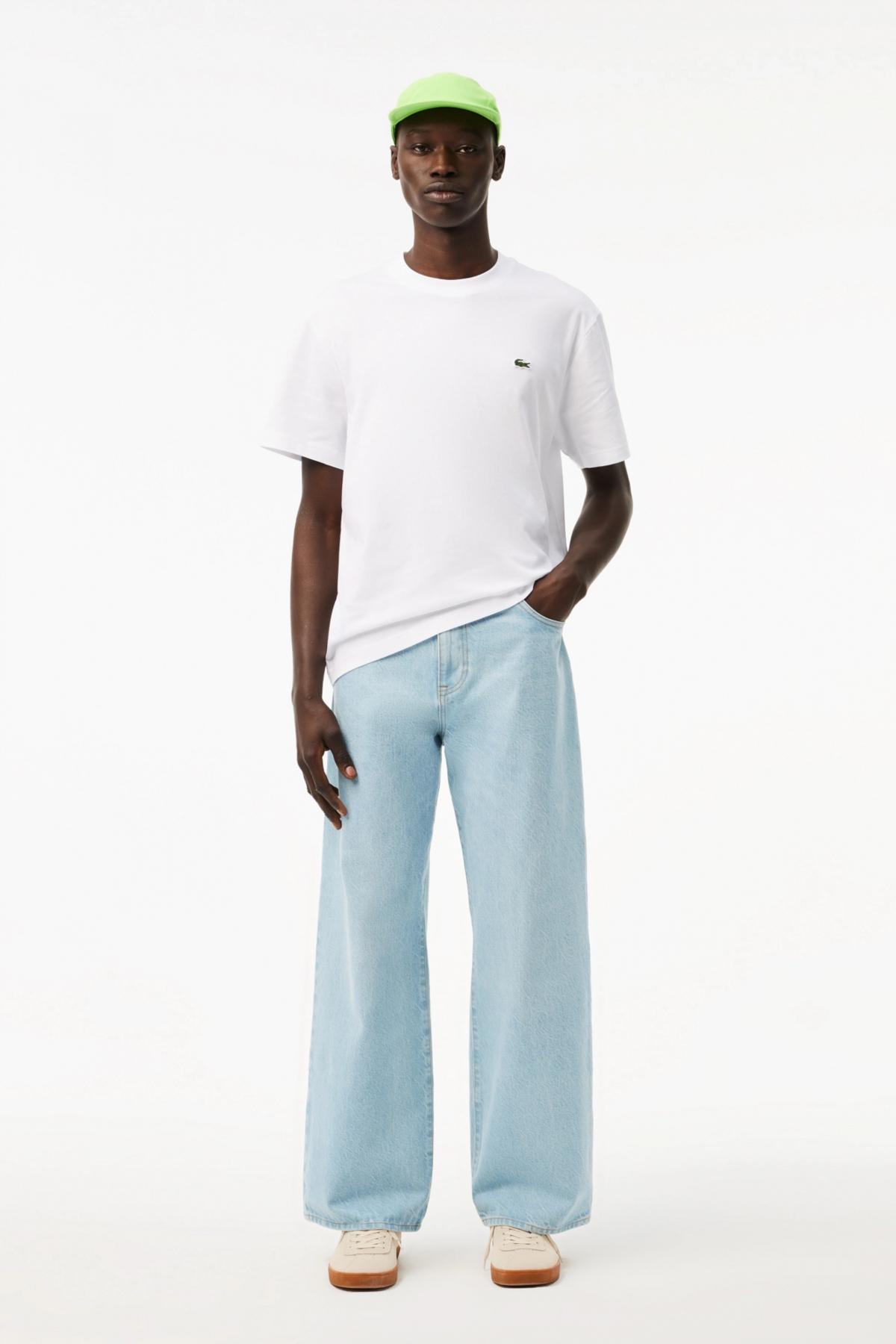LACOSTE RELAXED FIT SOFT COTTON T-SHIRT en color BLANCO  (5)