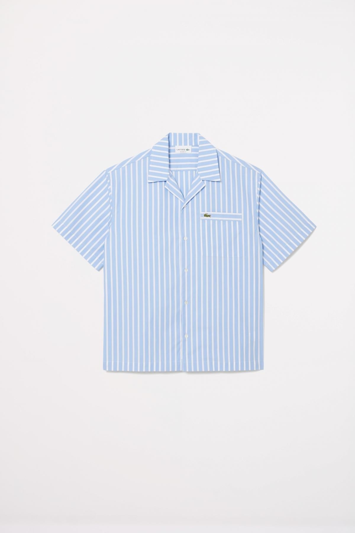 LACOSTE SHORT SLEEVED CASUAL SHIRT en color AZUL  (2)