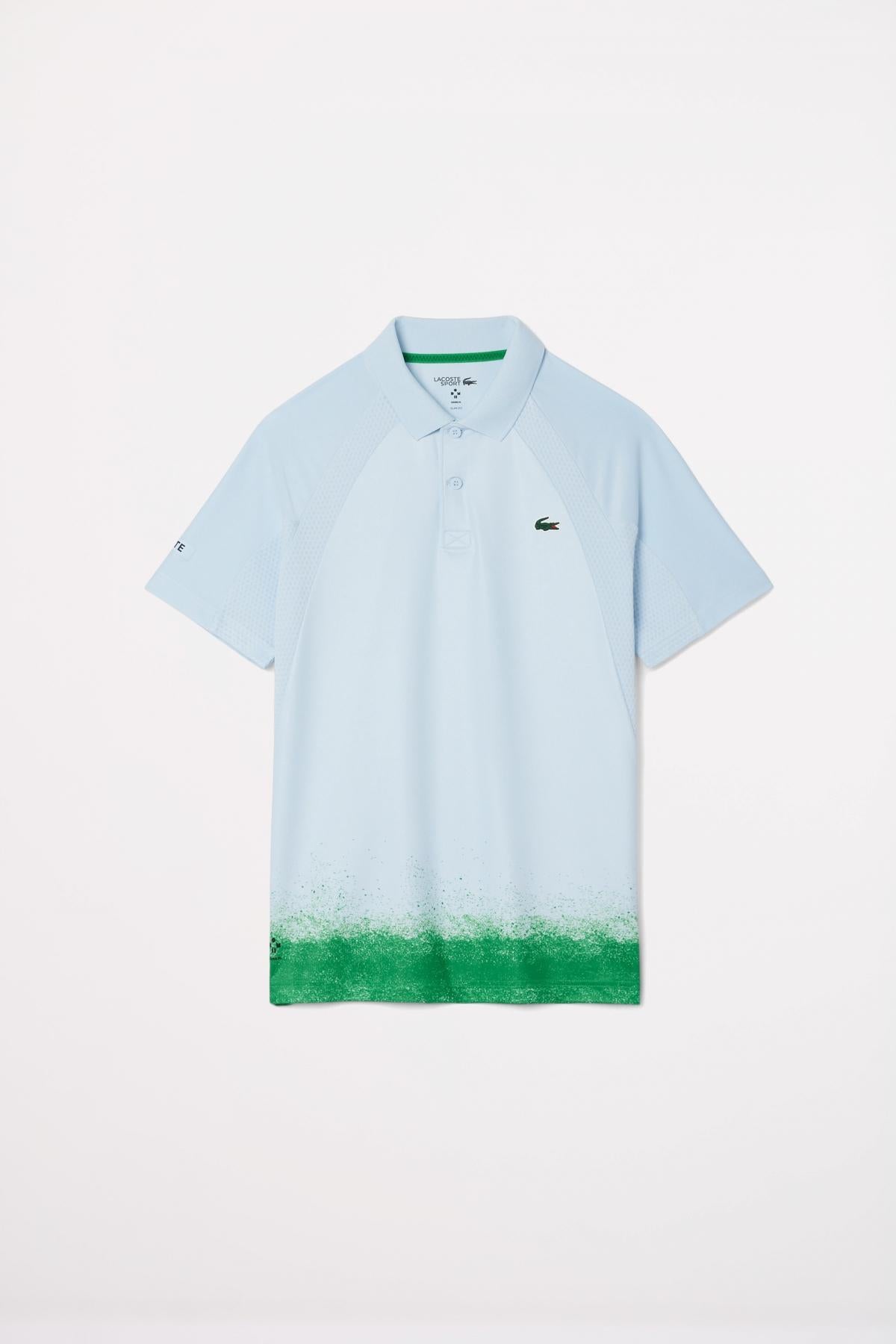 LACOSTE  SHORT SLEEVED RIBBED COLLAR en color AZUL  (2)