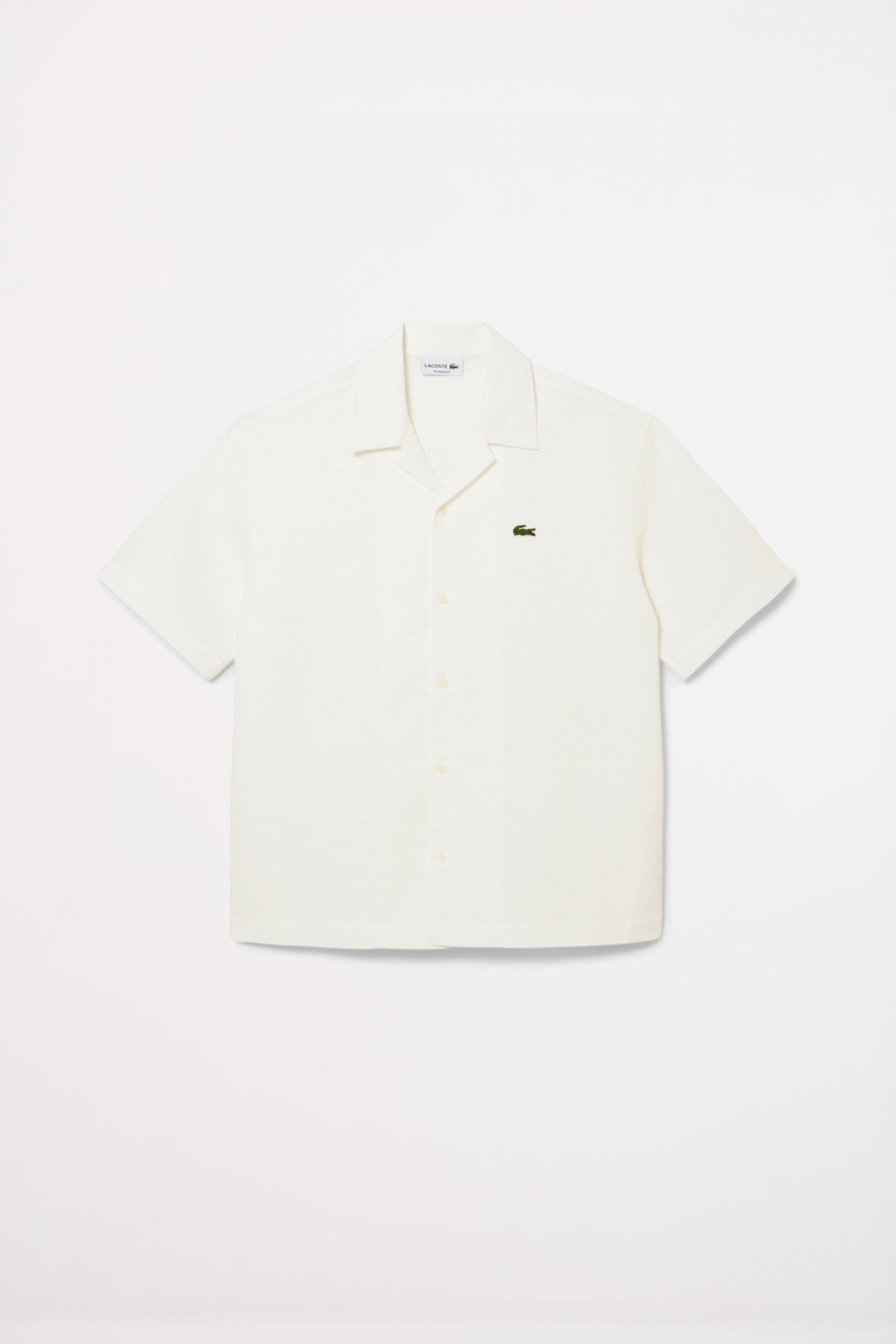 LACOSTE SHORT SLEEVED CASUAL SHIRT en color BLANCO  (3)
