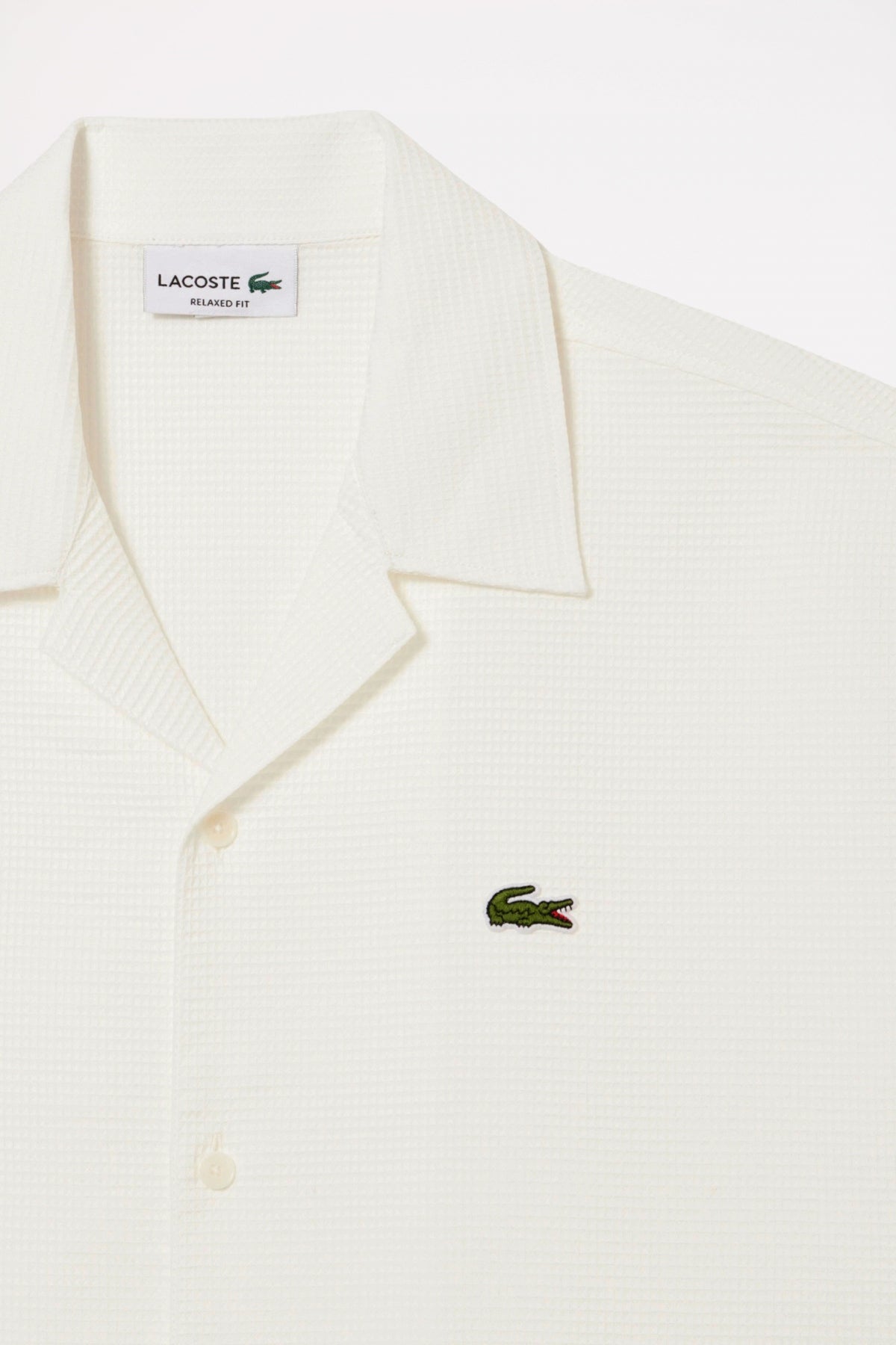 LACOSTE SHORT SLEEVED CASUAL SHIRT en color BLANCO  (4)