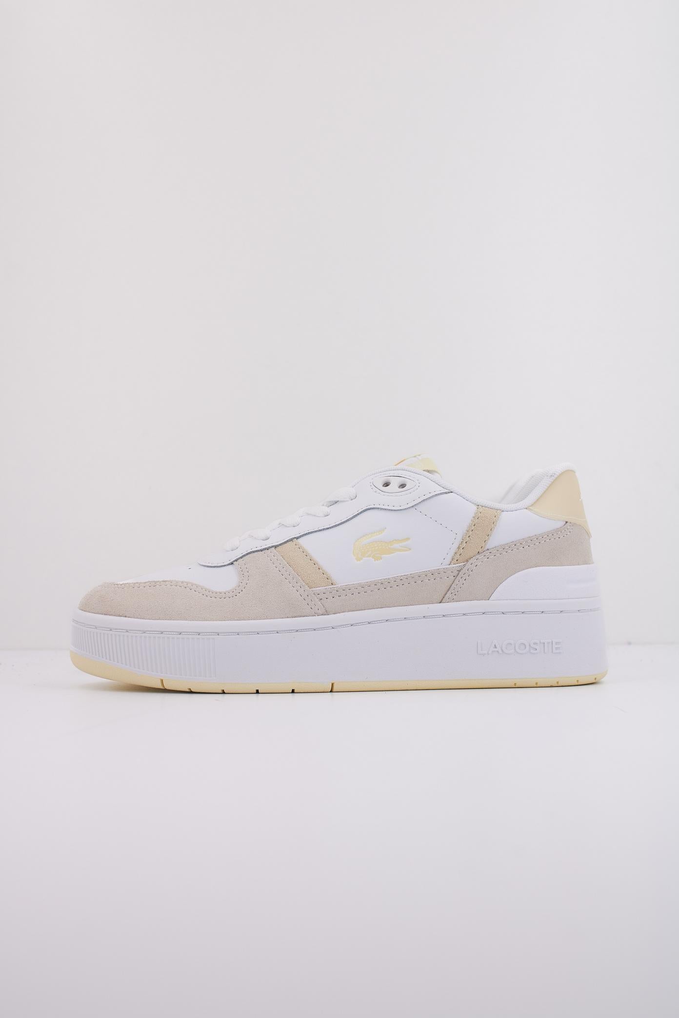 LACOSTE  T-CLIP PLATFORM en color BLANCO  (1)
