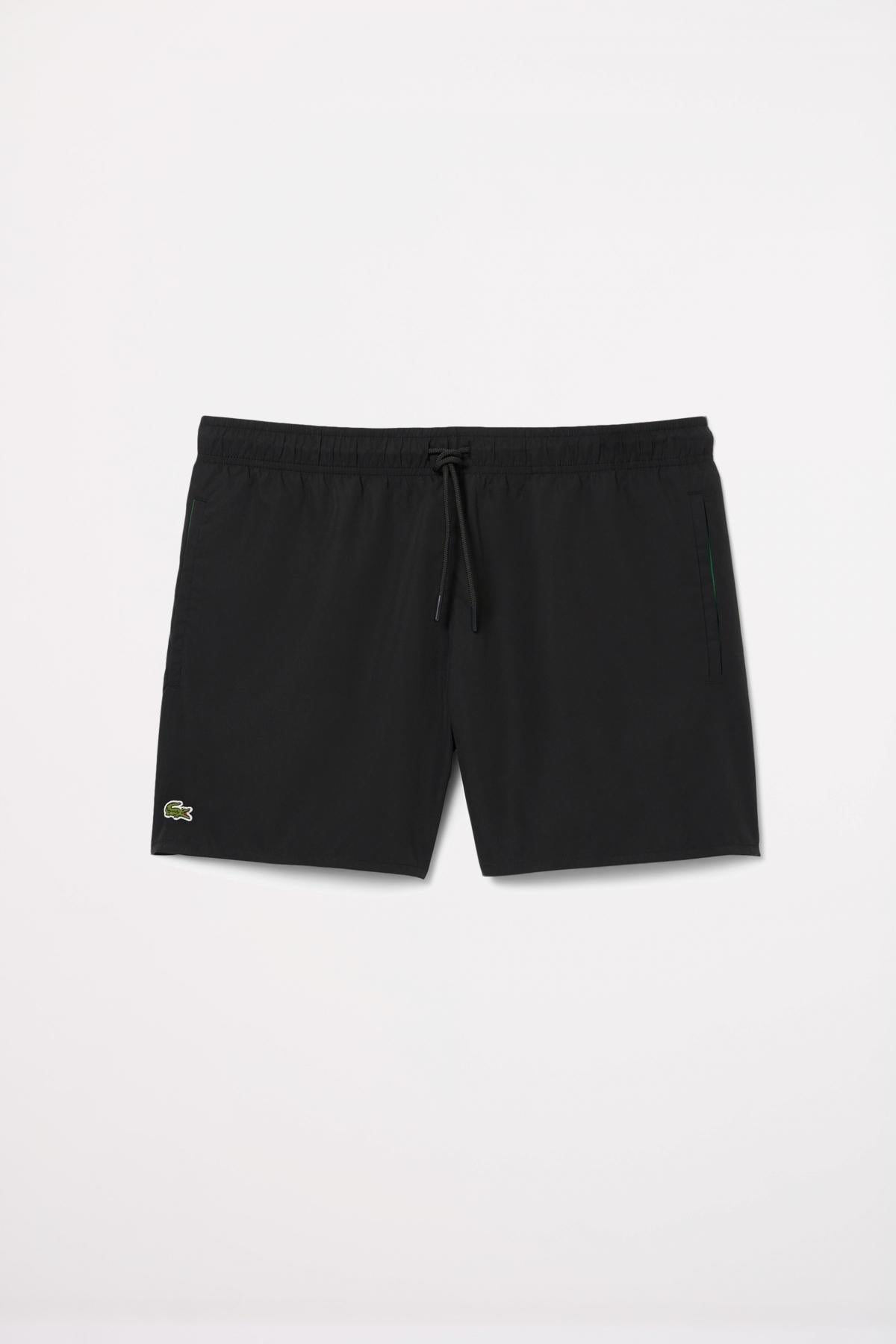 LACOSTE SHORT SLEEVED RIBBED COLLAR en color NEGRO  (1)