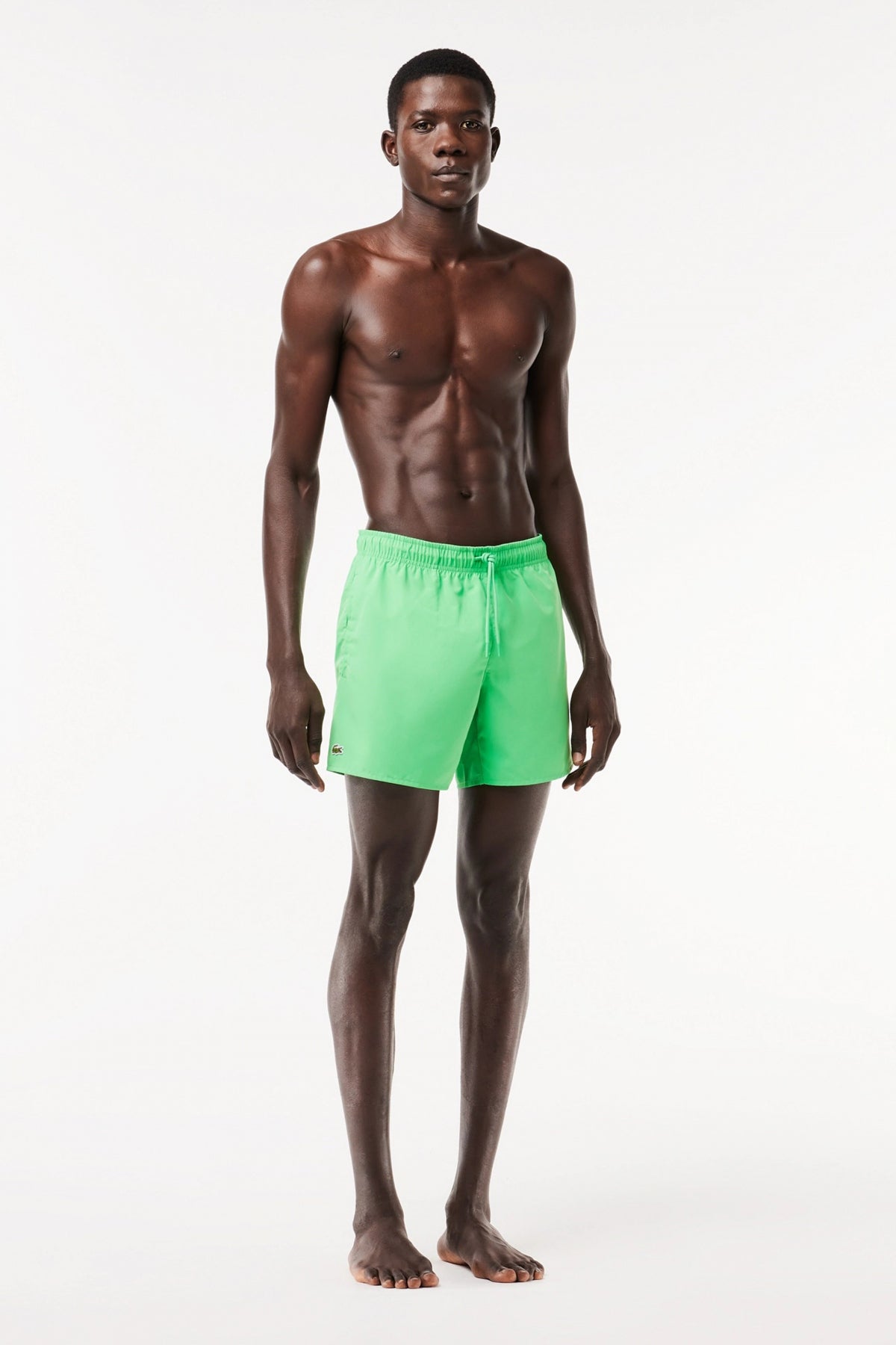 LACOSTE SHORT SLEEVED RIBBED COLLAR en color VERDE  (4)