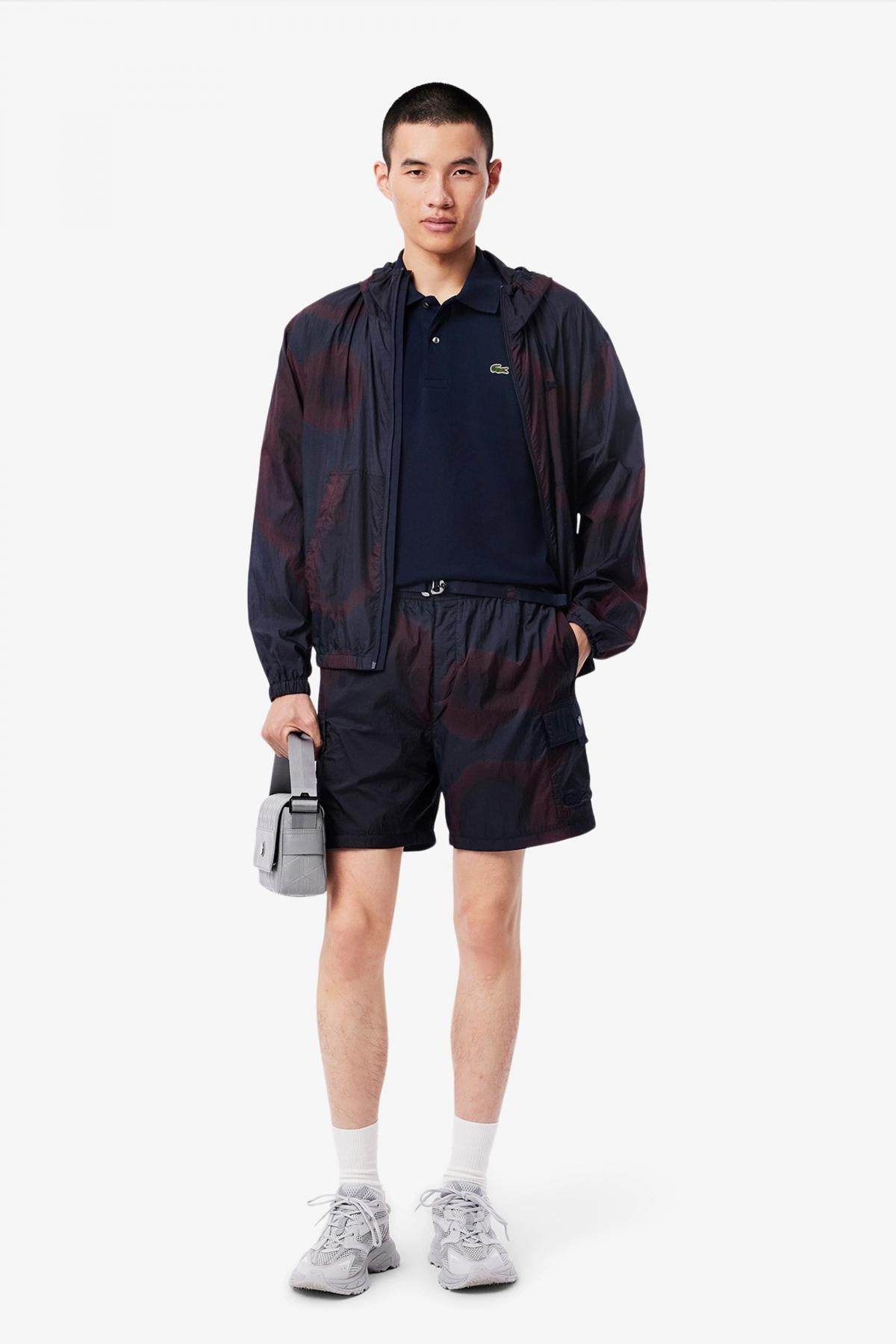 LACOSTE  SHORT SLEEVED RIBBED COLLAR en color AZUL  (4)