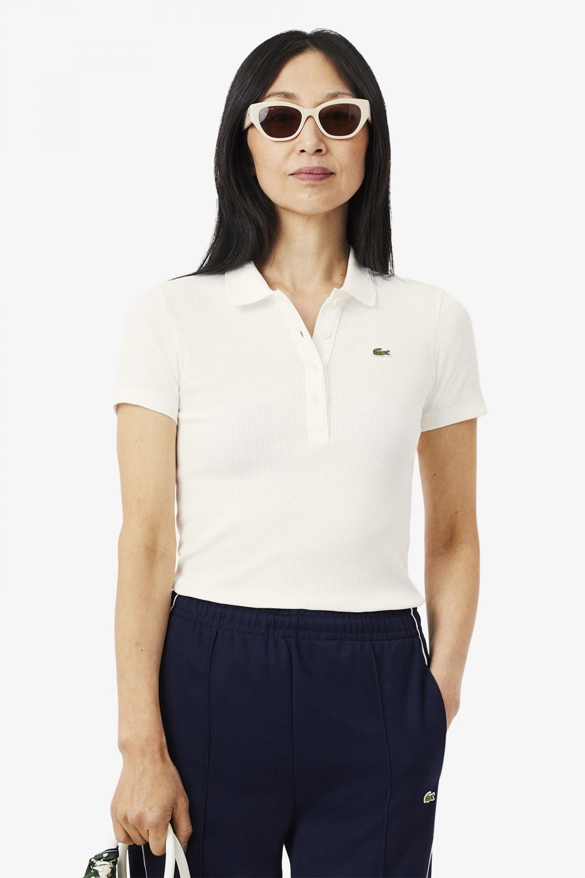 LACOSTE RIBBED COLLAR SHIRT en color BLANCO  (1)