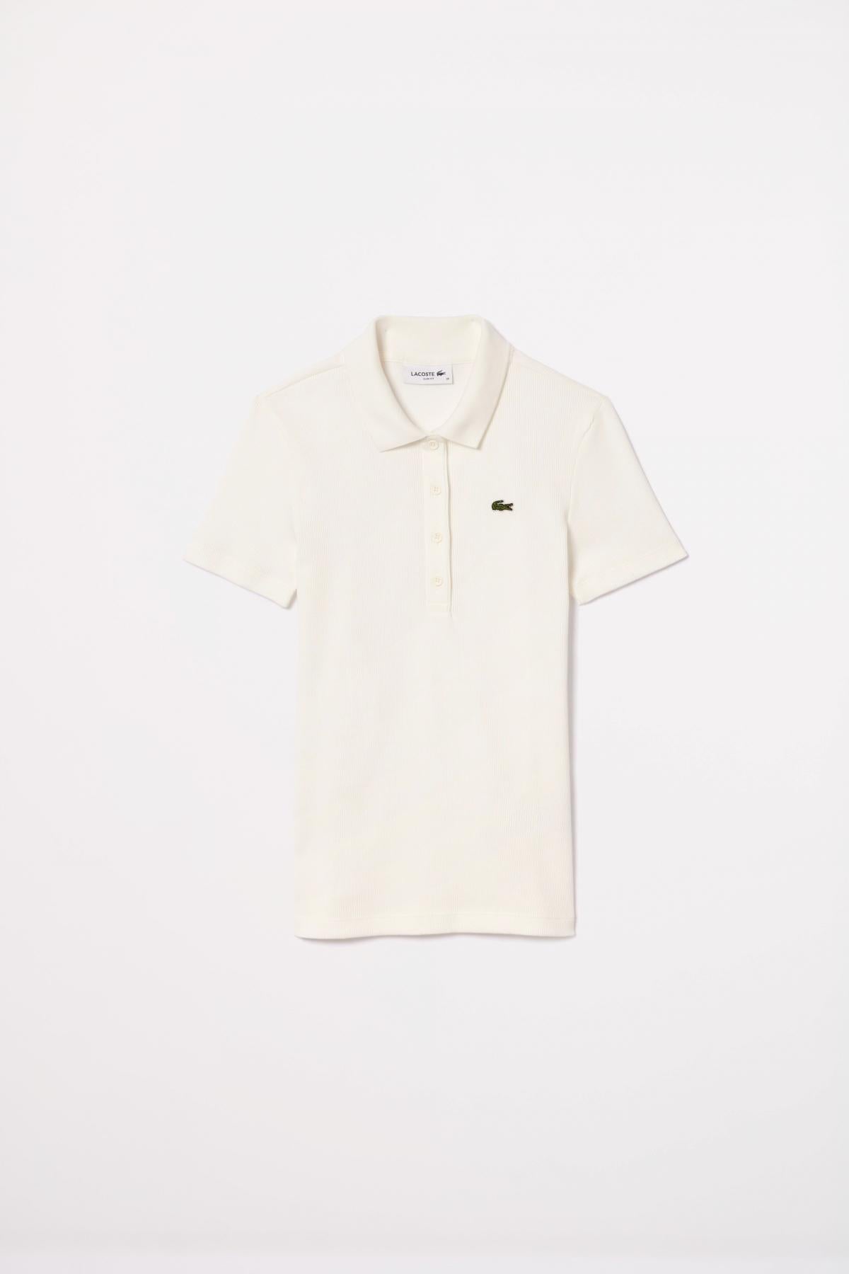 LACOSTE RIBBED COLLAR SHIRT en color BLANCO  (2)