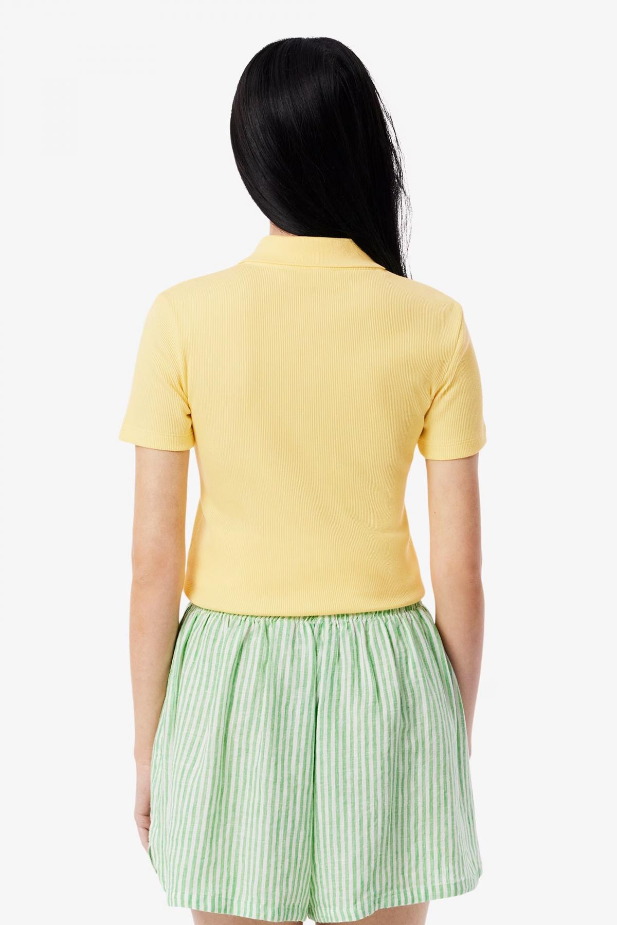 LACOSTE RIBBED COLLAR SHIRT en color AMARILLO  (3)